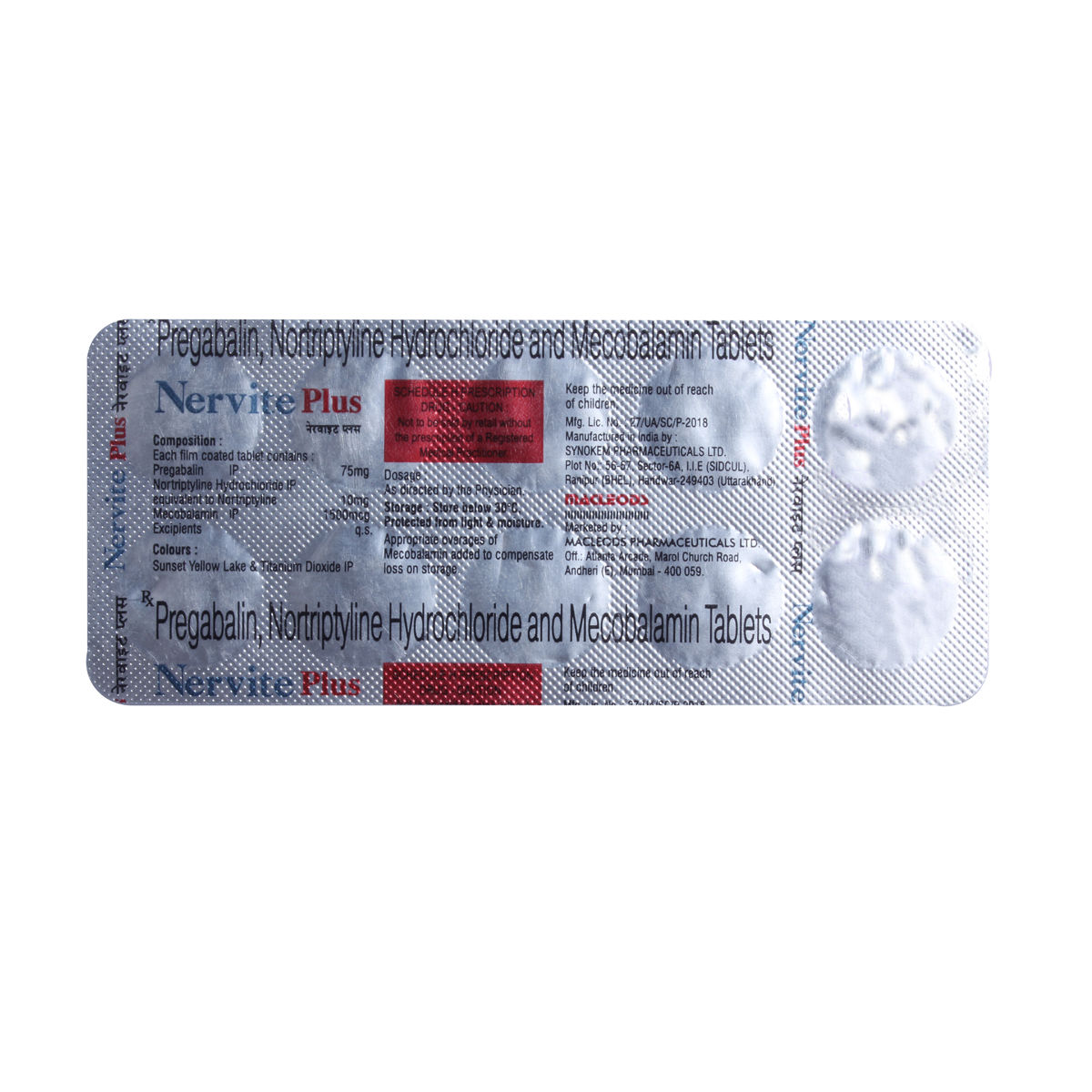 Buy Nervite Plus Tablet 10's Online