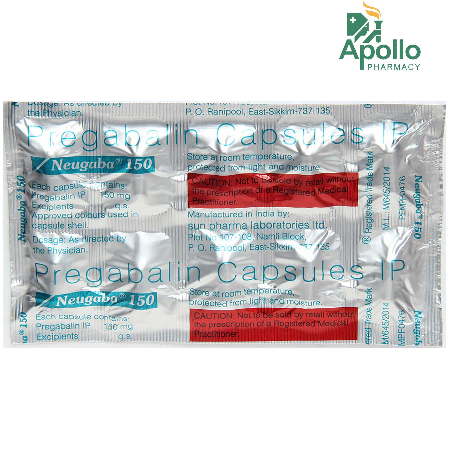 Neugaba 150 Capsule 10's, Pack of 10 CAPSULES Neugaba 150 Capsule 10's, Pack of 10 CAPSULES