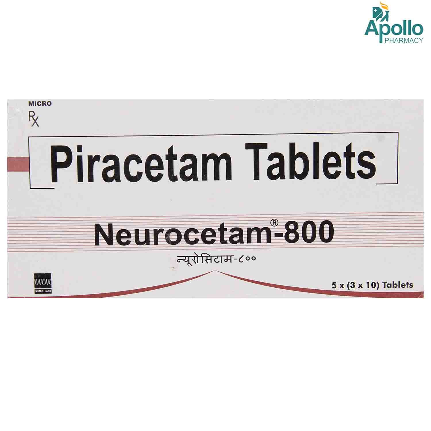 Neurocetam 800 Tablet 10's, Pack of 10 TABLETS Neurocetam 800 Tablet 10's, Pack of 10 TABLETS