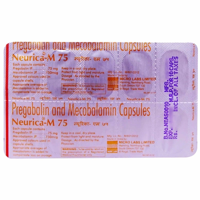 Neurica-M 75 Capsule 10's, Pack of 10 CAPSULES