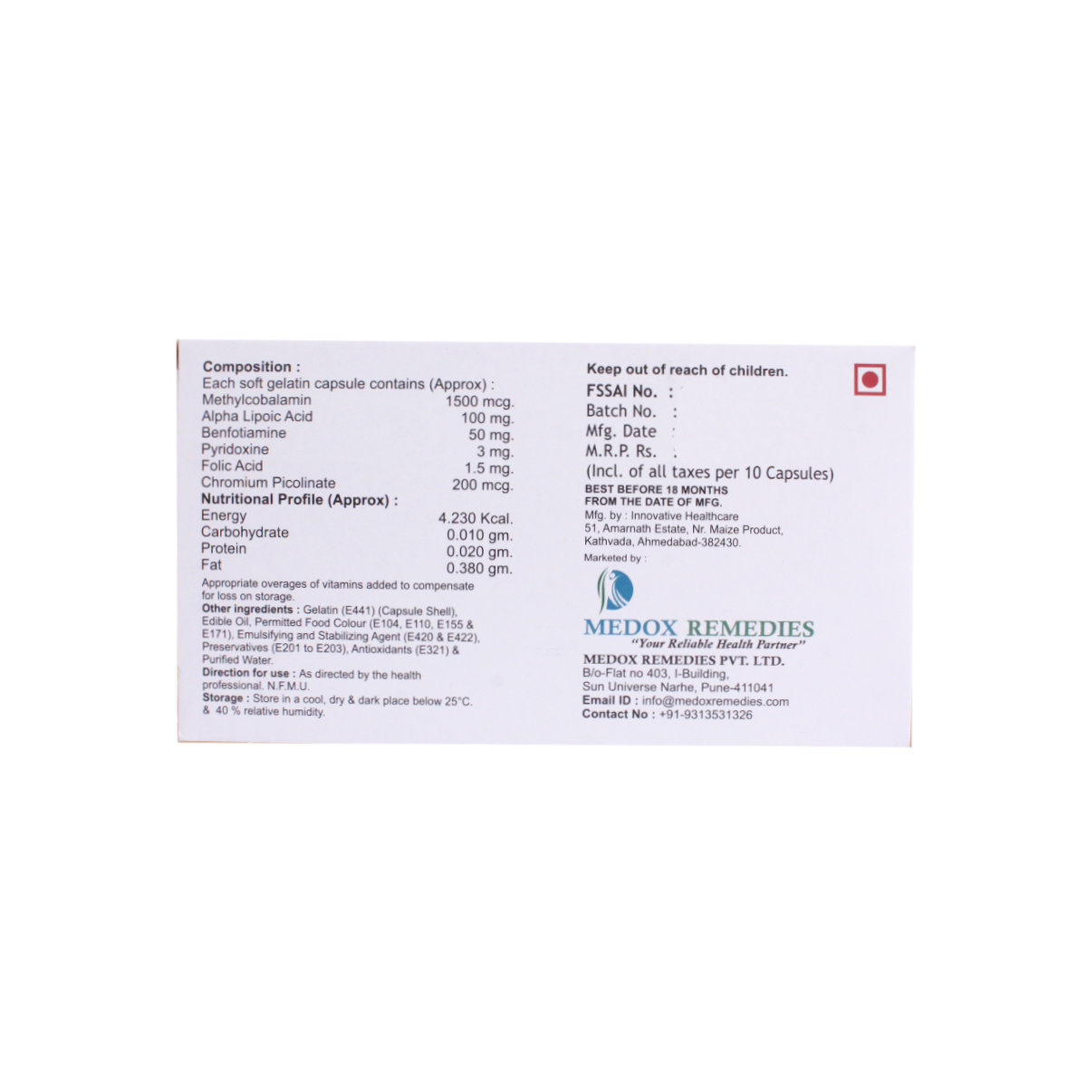 Neuron-OD Capsule 10's, Pack of 10 Neuron-OD Capsule 10's, Pack of 10