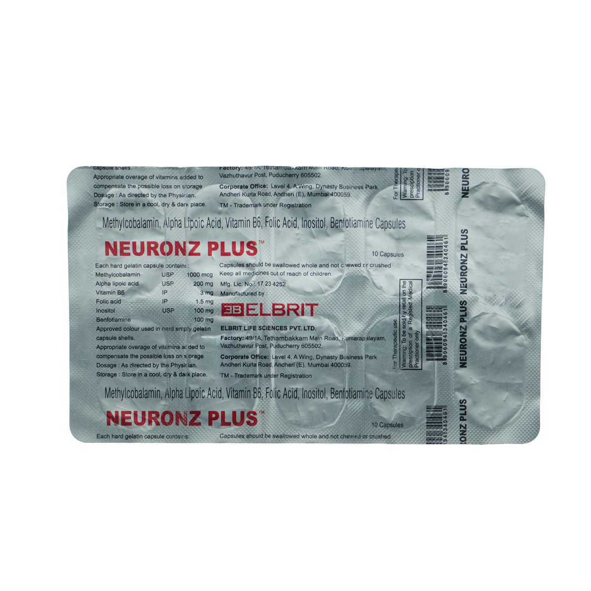 Neuronz Plus Capsule 10's, Pack of 10 Neuronz Plus Capsule 10's, Pack of 10