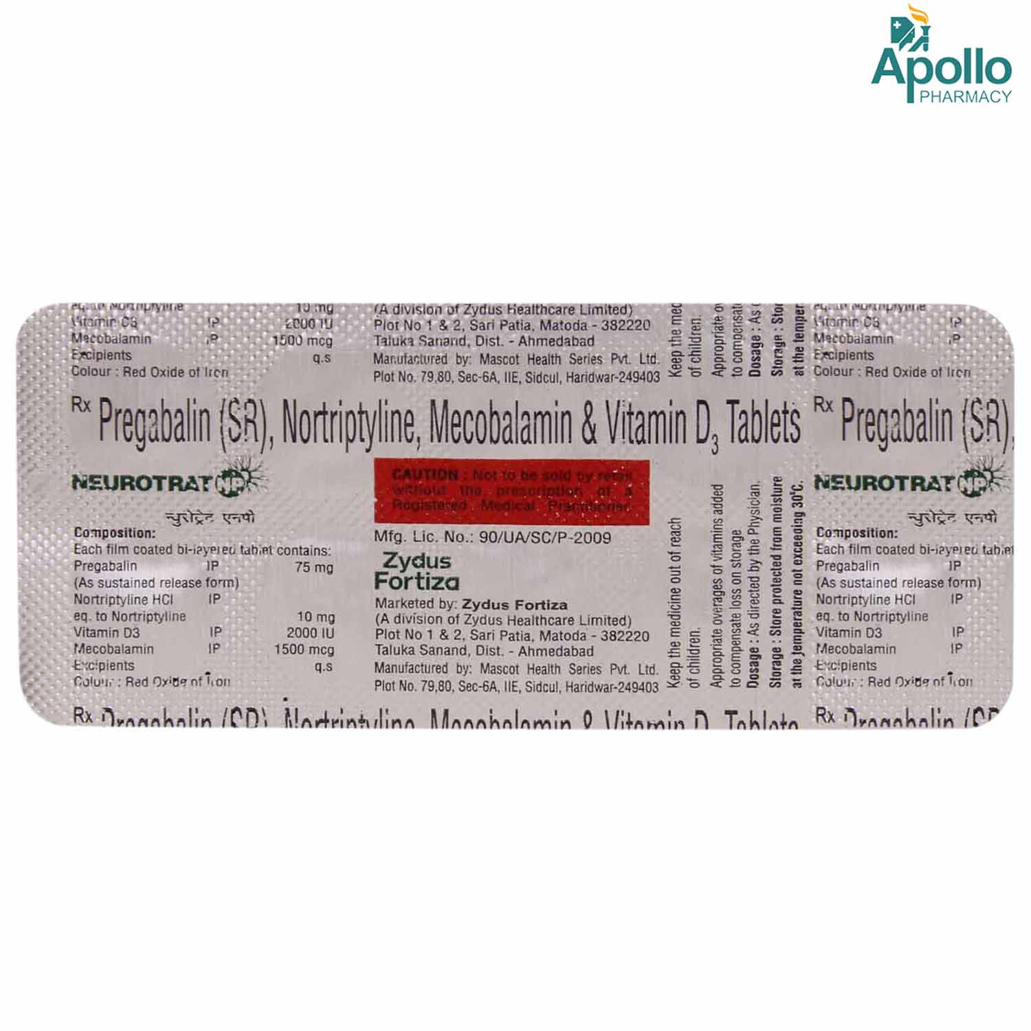 Neurotrat NP Tablet 10's, Pack of 10 Neurotrat NP Tablet 10's, Pack of 10