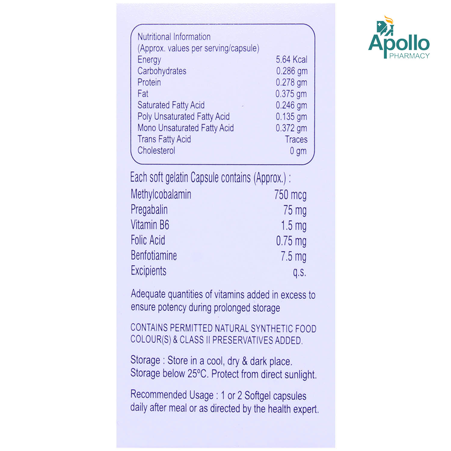 Neurorex PG Capsule 30's, Pack of 1 Neurorex PG Capsule 30's, Pack of 1