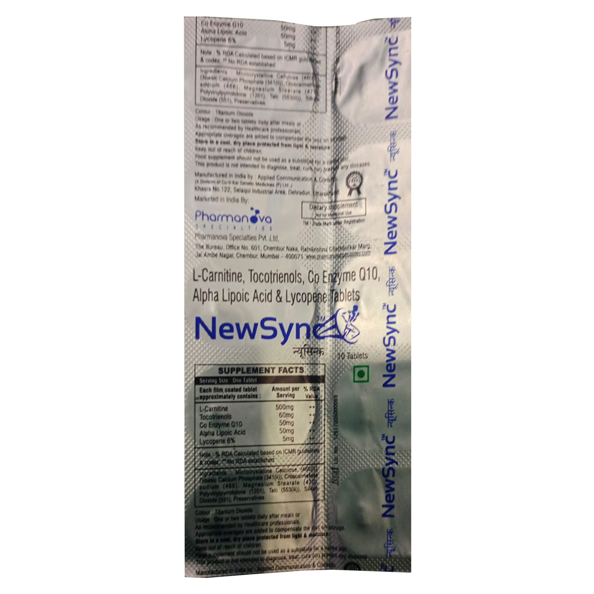 Newsync Tablet 10's, Pack of 10 TabletS Newsync Tablet 10's, Pack of 10 TabletS