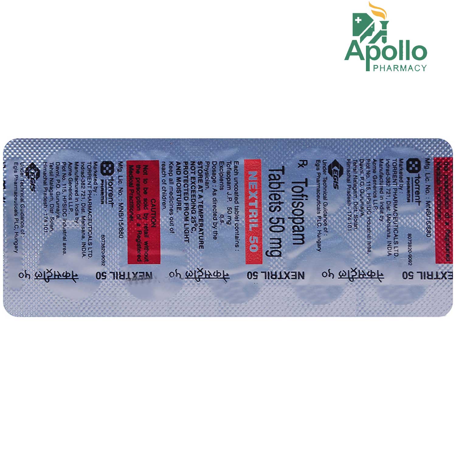 Nextril 50 Tablet 10's, Pack of 10 TABLETS Nextril 50 Tablet 10's, Pack of 10 TABLETS