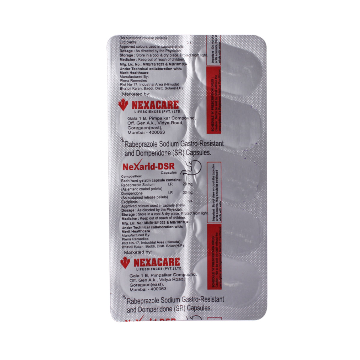 Nexarid-DSR Capsule 10's, Pack of 10 Nexarid-DSR Capsule 10's, Pack of 10