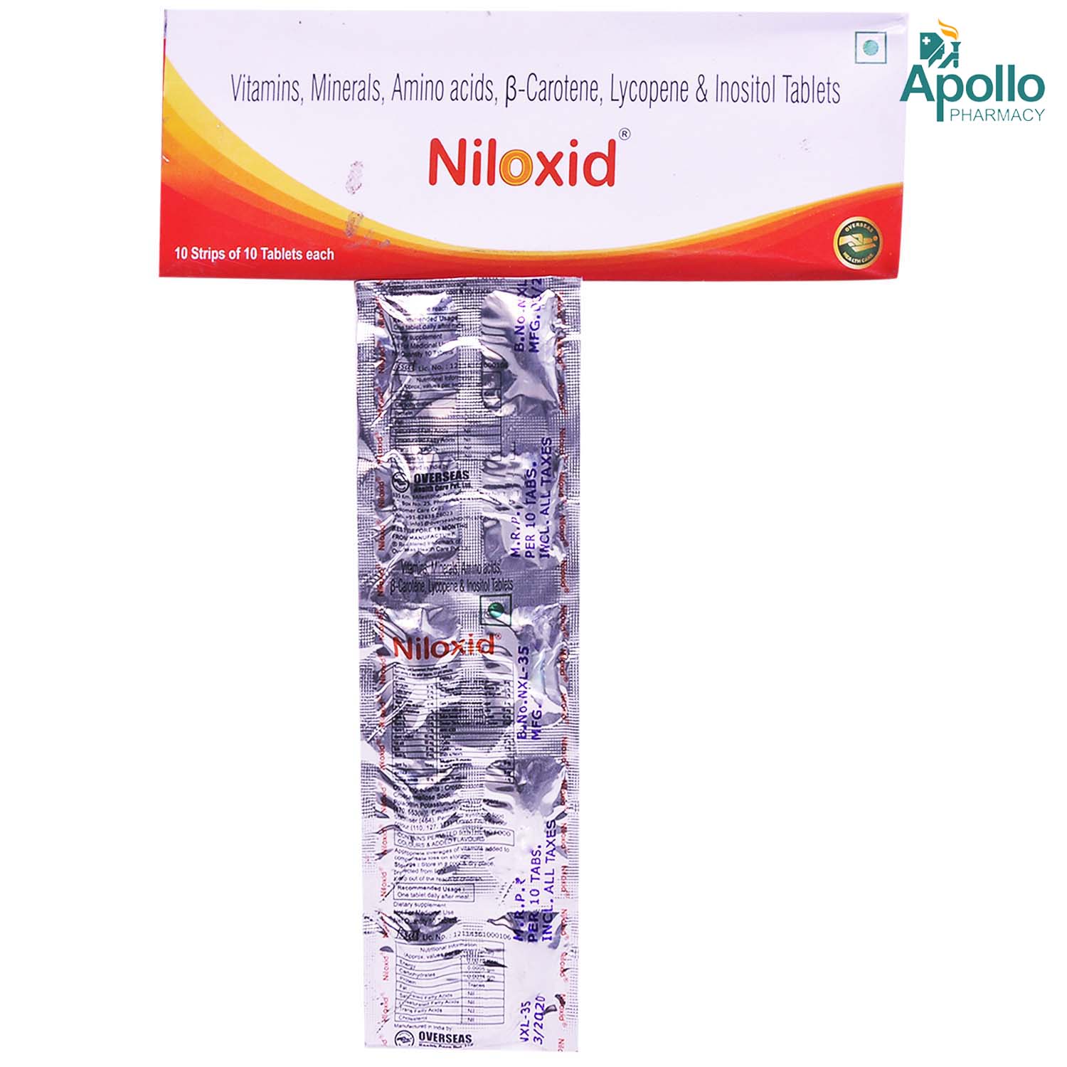 Niloxid Tablet 10's, Pack of 10 TABLETS Niloxid Tablet 10's, Pack of 10 TABLETS