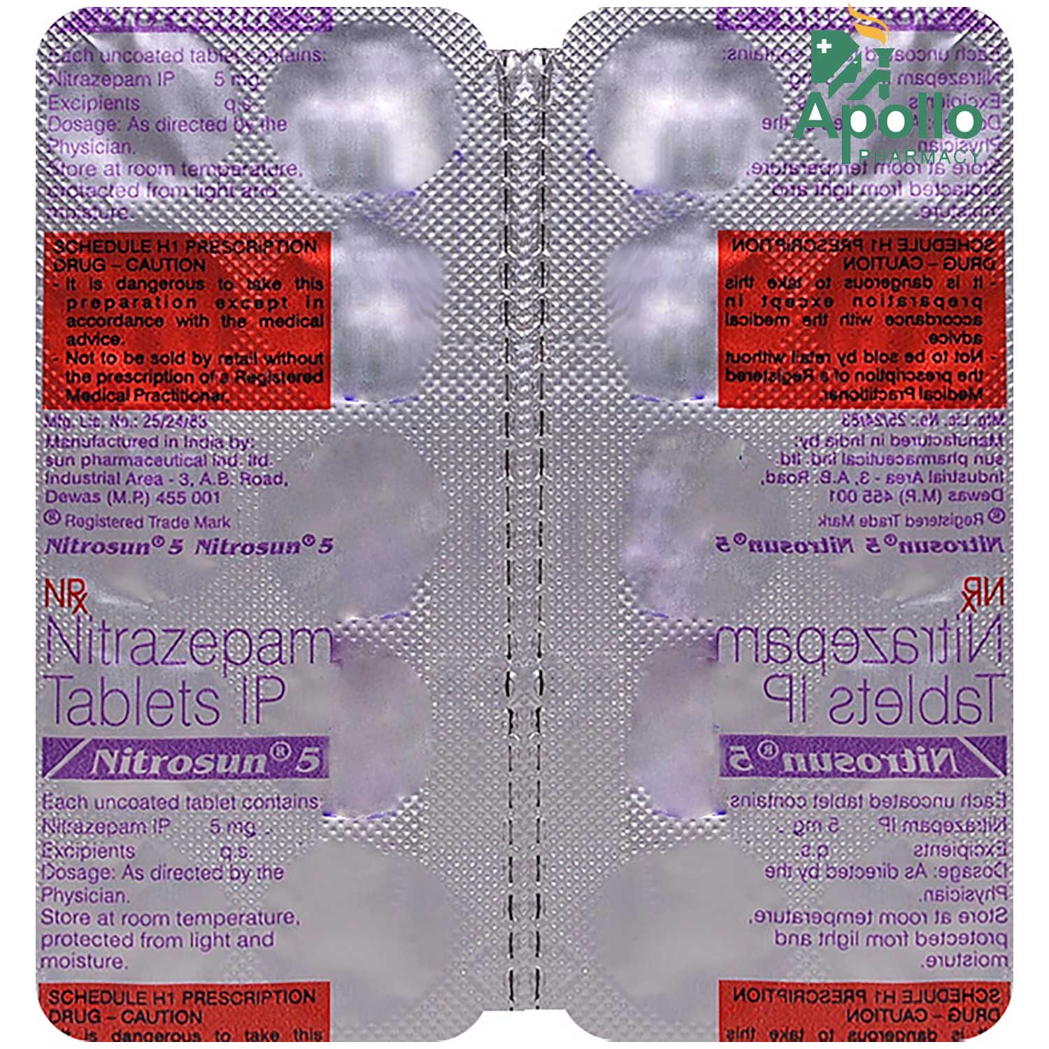 Nitrosun 5 Tablet 10's, Pack of 10 TABLETS Nitrosun 5 Tablet 10's, Pack of 10 TABLETS