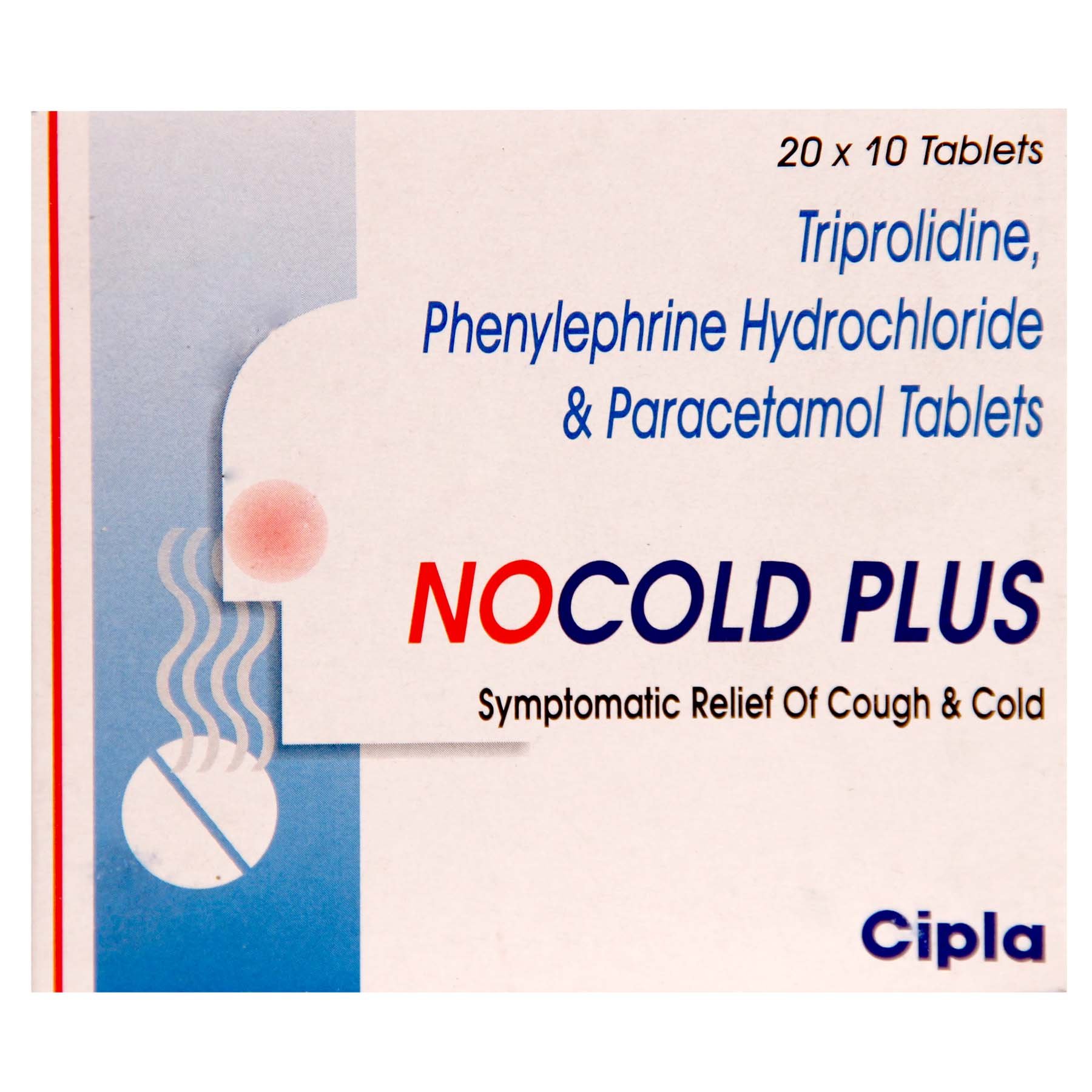 NOCOLD PLUS TABLET, Pack of 10 TABLETS NOCOLD PLUS TABLET, Pack of 10 TABLETS