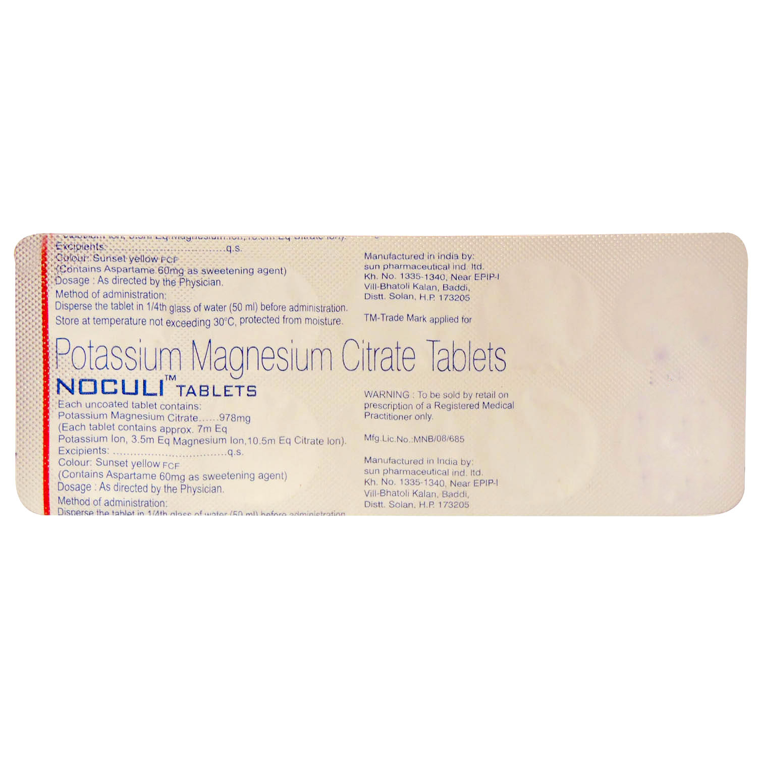 Noculi Tablet 10's, Pack of 10 TABLETS Noculi Tablet 10's, Pack of 10 TABLETS