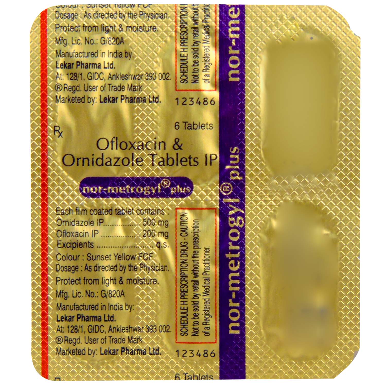 Buy NOR METROGYL PLUS TABLET Online