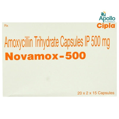 Novamox-500 Capsule 15's, Pack of 15 CAPSULES