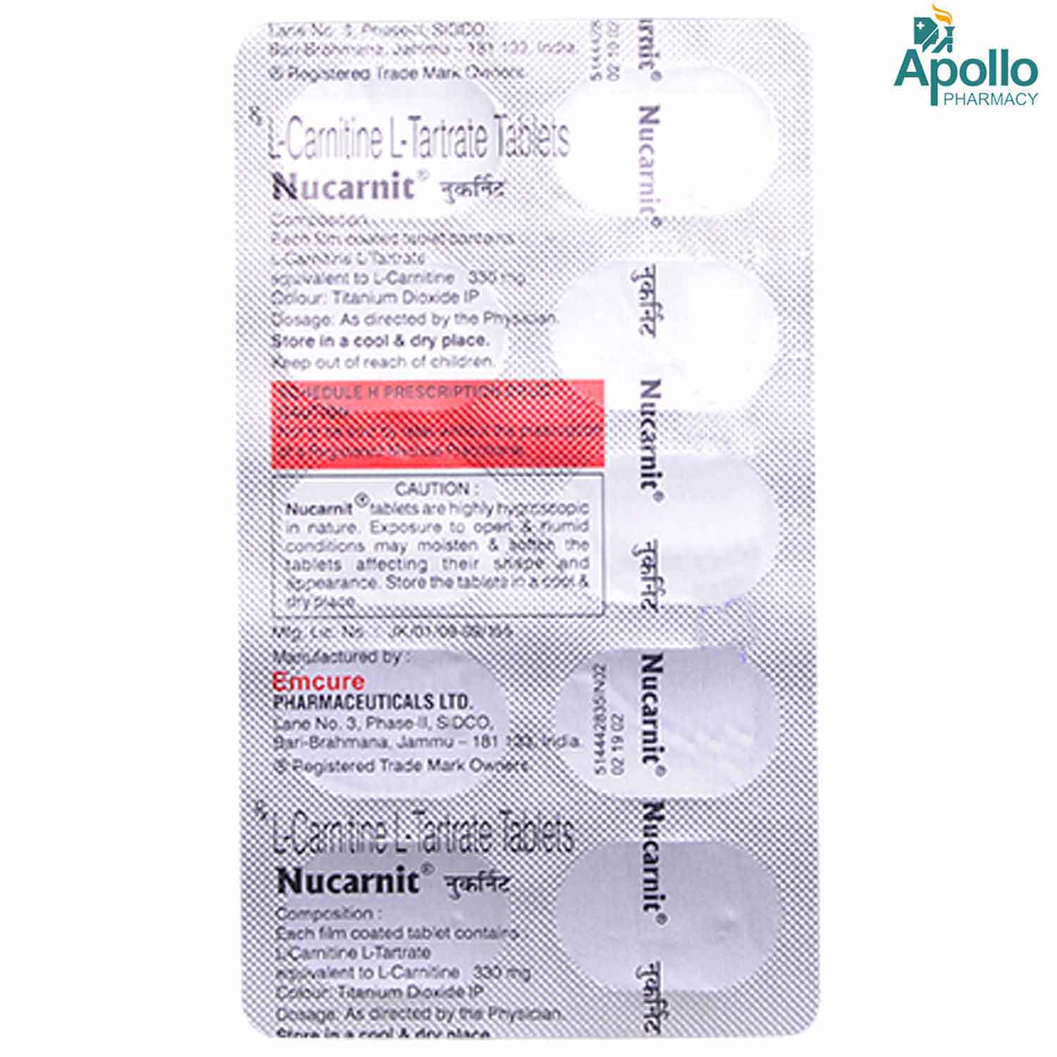 Nucarnit Tablet 10's, Pack of 10 TabletS Nucarnit Tablet 10's, Pack of 10 TabletS