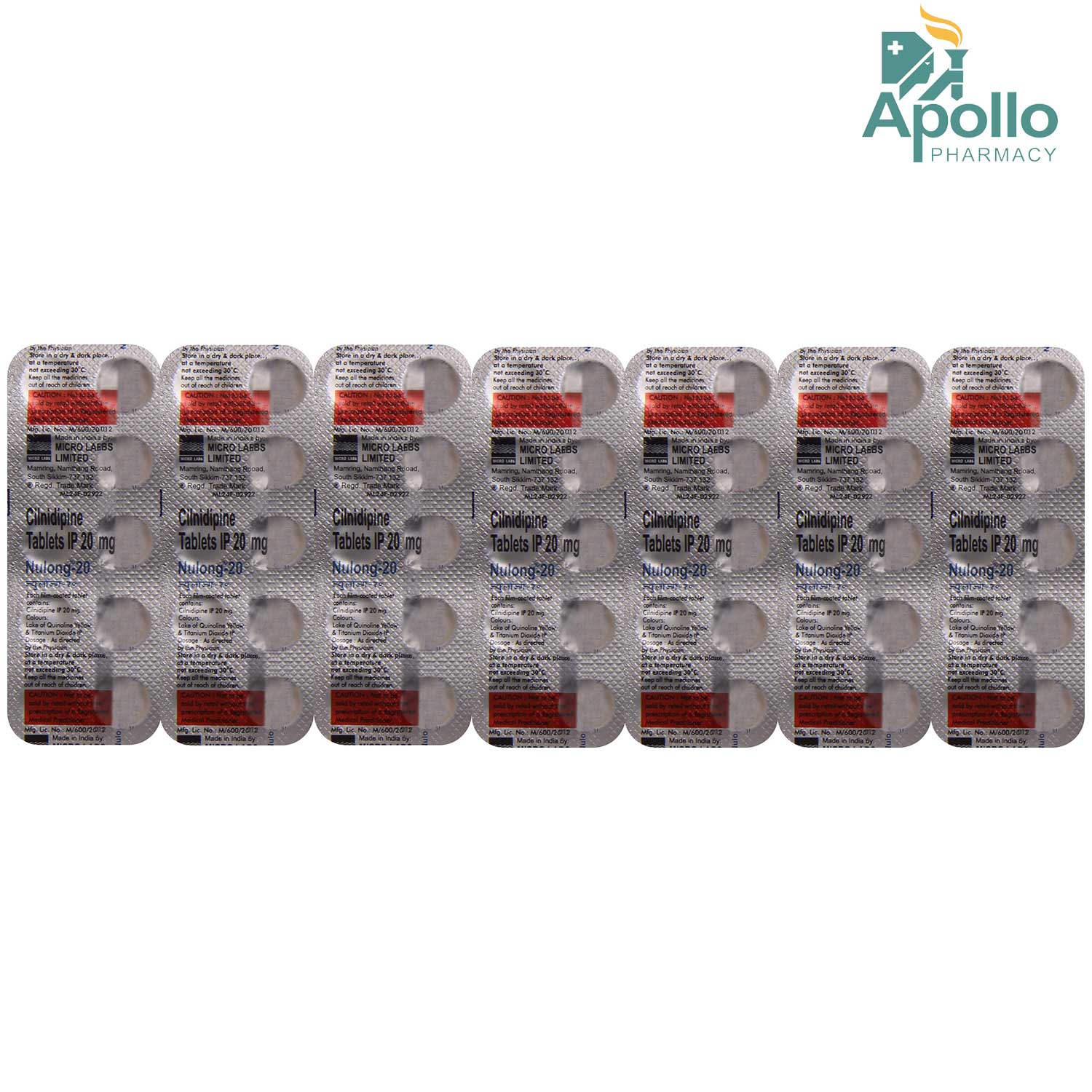 Nulong 20 mg Tablet 10's, Pack of 10 TABLETS Nulong 20 mg Tablet 10's, Pack of 10 TABLETS