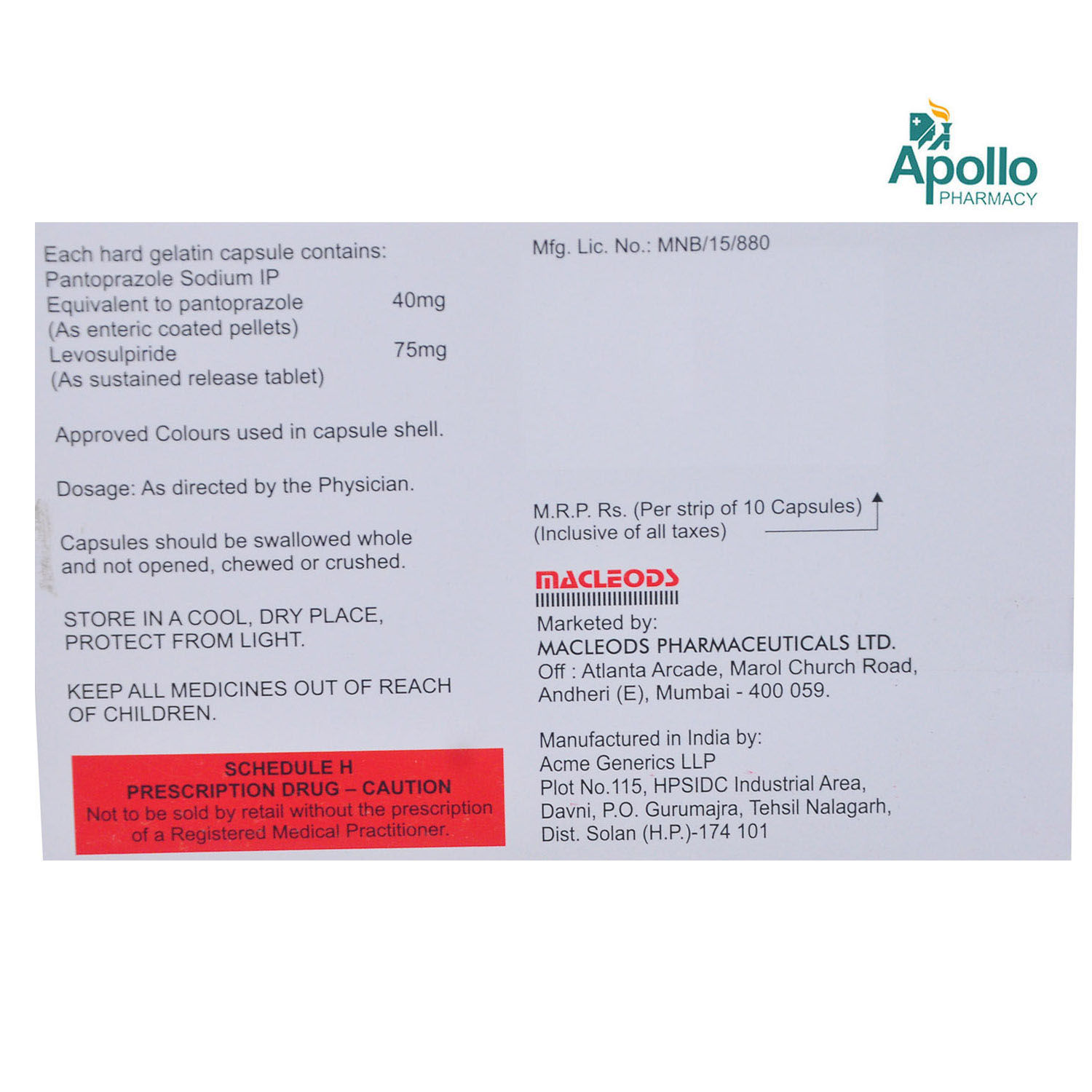 Nupenta LS Capsule 10's, Pack of 10 Nupenta LS Capsule 10's, Pack of 10