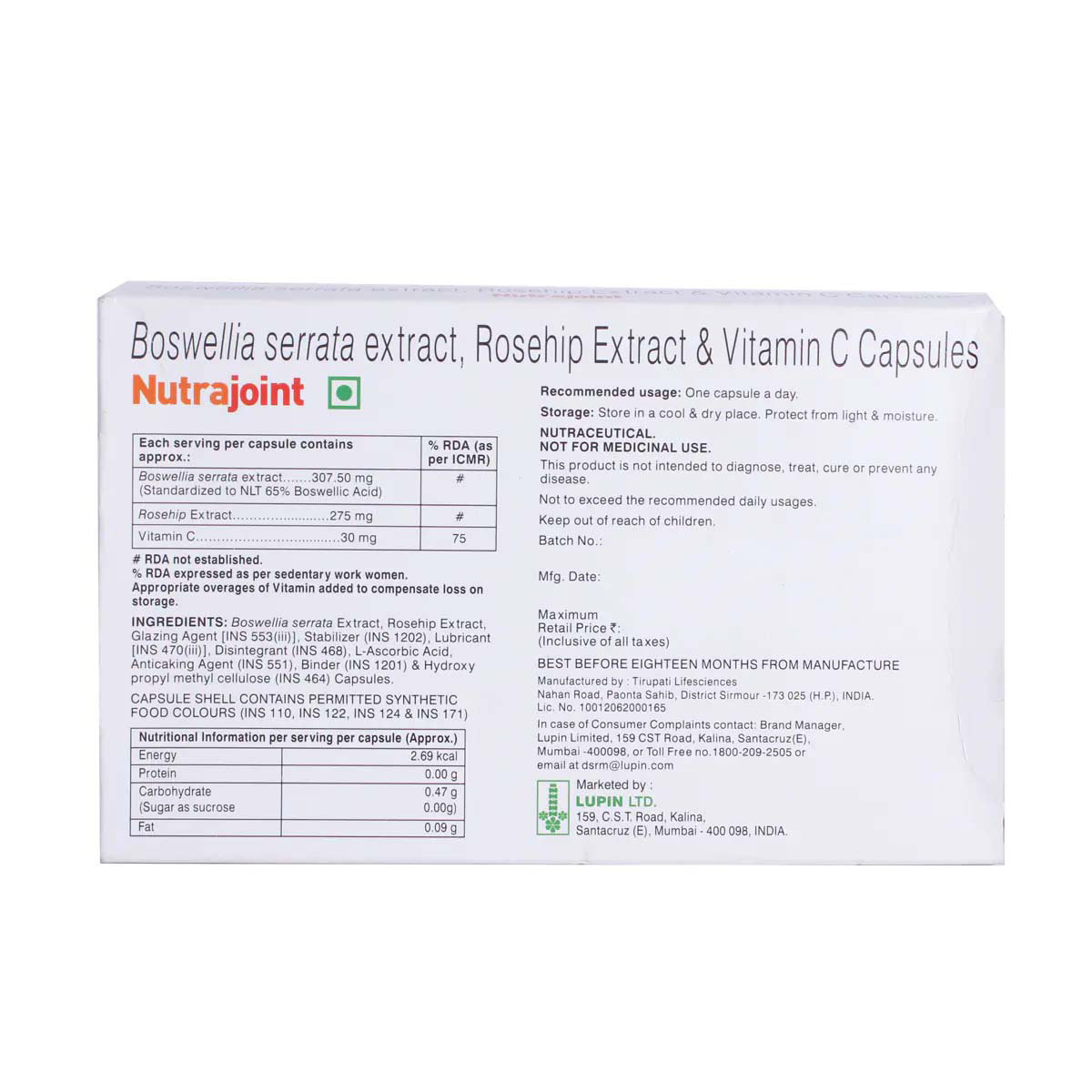 Nutrajoint Capsule 10's, Pack of 10 Nutrajoint Capsule 10's, Pack of 10