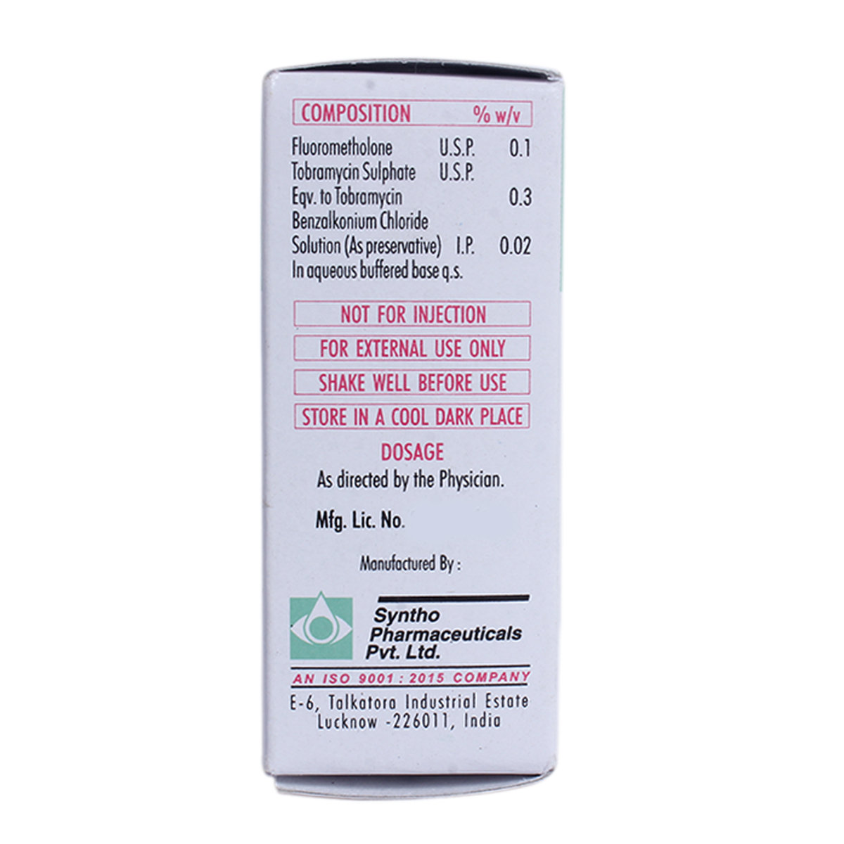 OBRA F EYE DROPS 5ML, Pack of 1 OBRA F EYE DROPS 5ML, Pack of 1