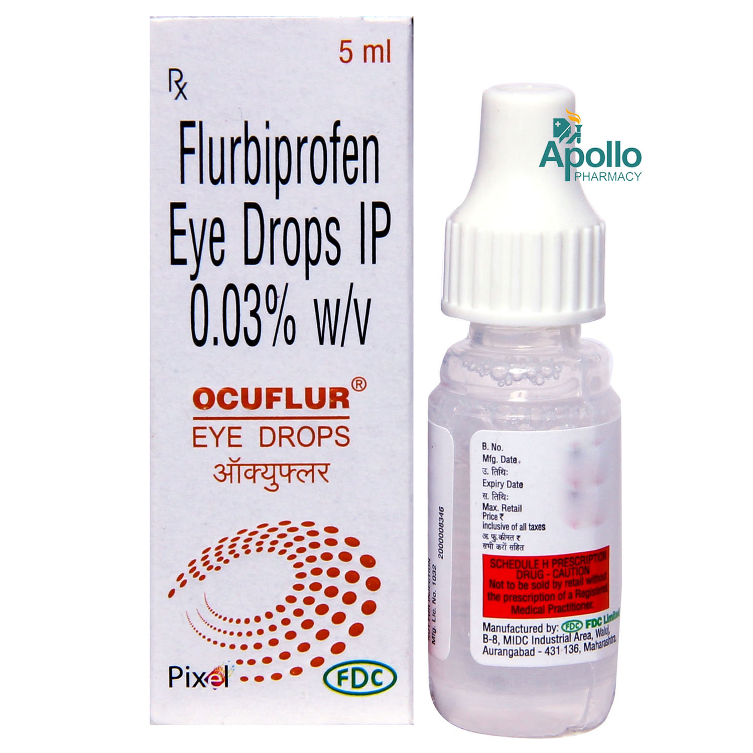 OCUFLUR EYE&EAR DROPS 5ML, Pack of 1 DROPS OCUFLUR EYE&EAR DROPS 5ML, Pack of 1 DROPS