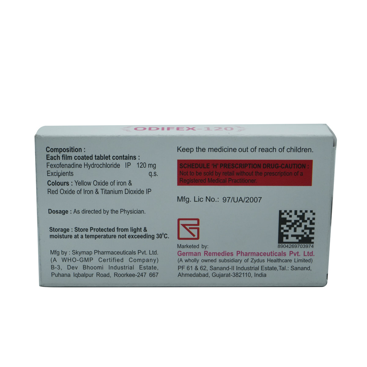 Odifex 120 Tablet 10's, Pack of 10 TABLETS Odifex 120 Tablet 10's, Pack of 10 TABLETS