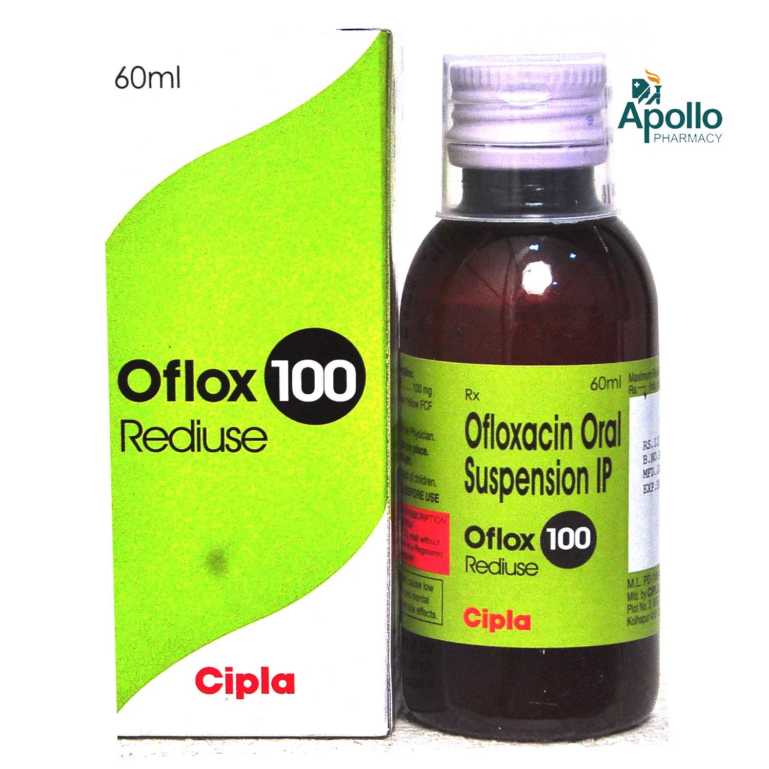 Oflox 100 Rediuse Oral Suspension 60 ml, Pack of 1 Suspension Oflox 100 Rediuse Oral Suspension 60 ml, Pack of 1 Suspension