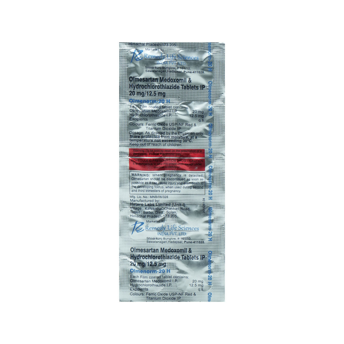 Buy OLMENORM 20MG H TABLET Online