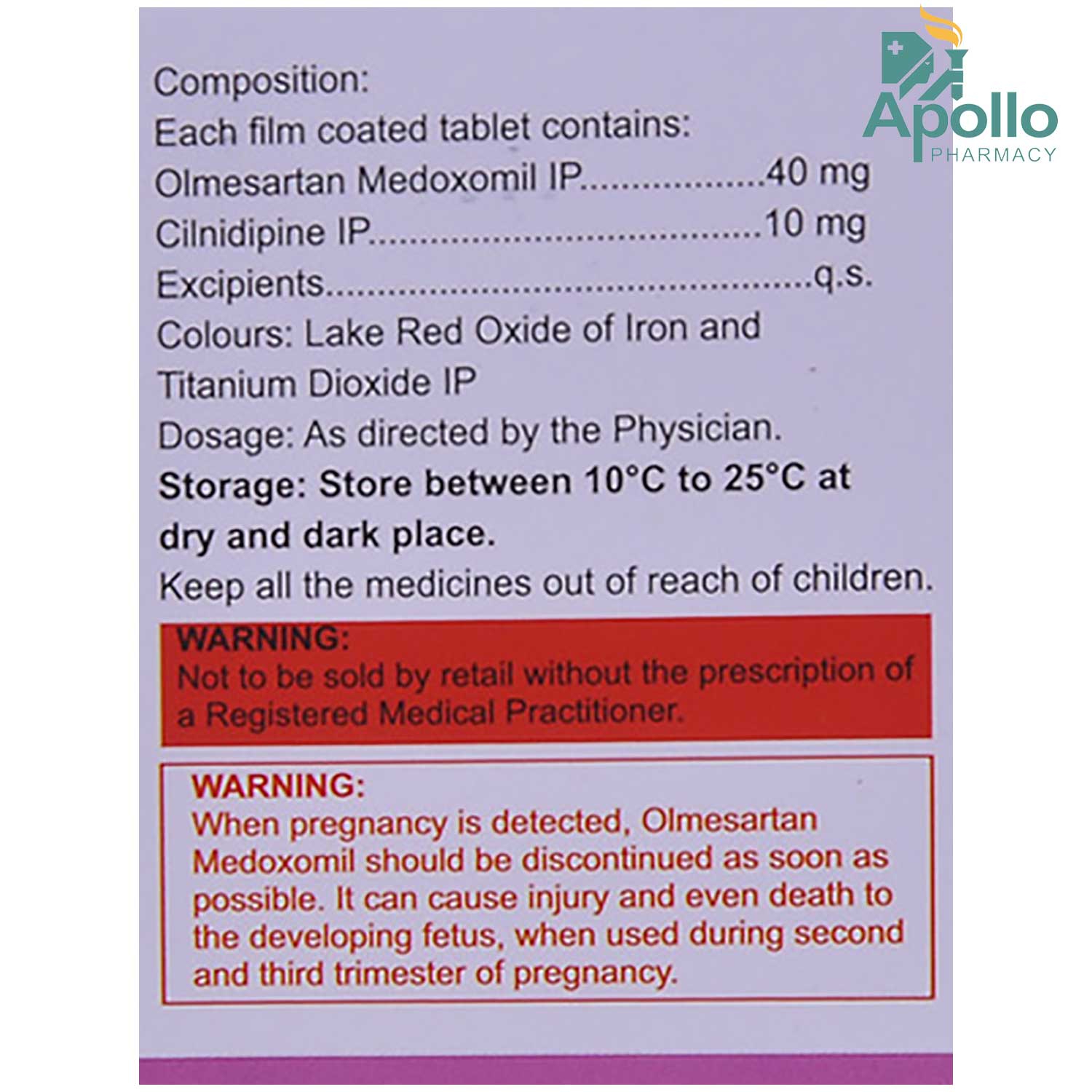 Olmin 40 LN Tablet 10's, Pack of 10 TABLETS Olmin 40 LN Tablet 10's, Pack of 10 TABLETS