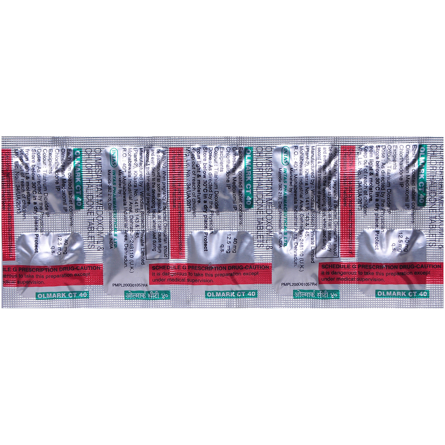 OLMARK CT 40MG TABLET 10'S, Pack of 10 TABLETS OLMARK CT 40MG TABLET 10'S, Pack of 10 TABLETS