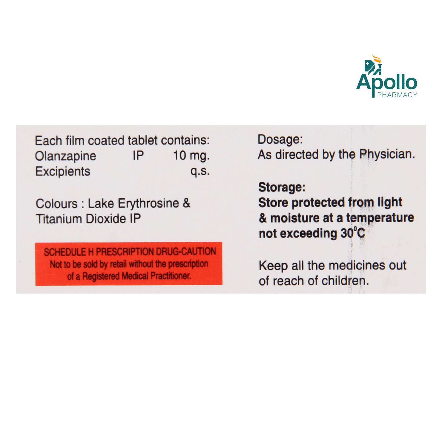 OLZIC 10MG TABLET, Pack of 10 TABLETS OLZIC 10MG TABLET, Pack of 10 TABLETS