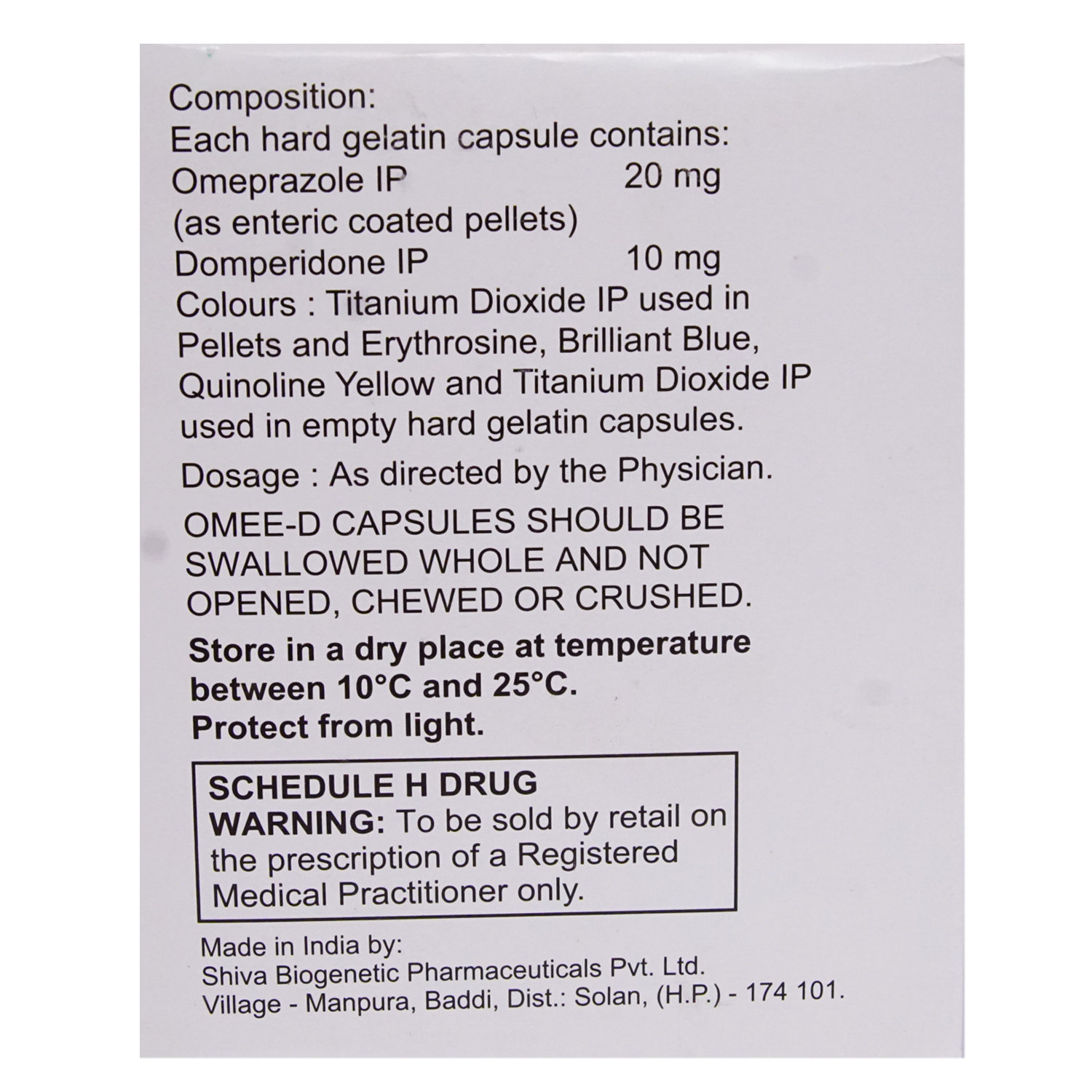 Omee-D Capsule 15's, Pack of 15 CAPSULES Omee-D Capsule 15's, Pack of 15 CAPSULES