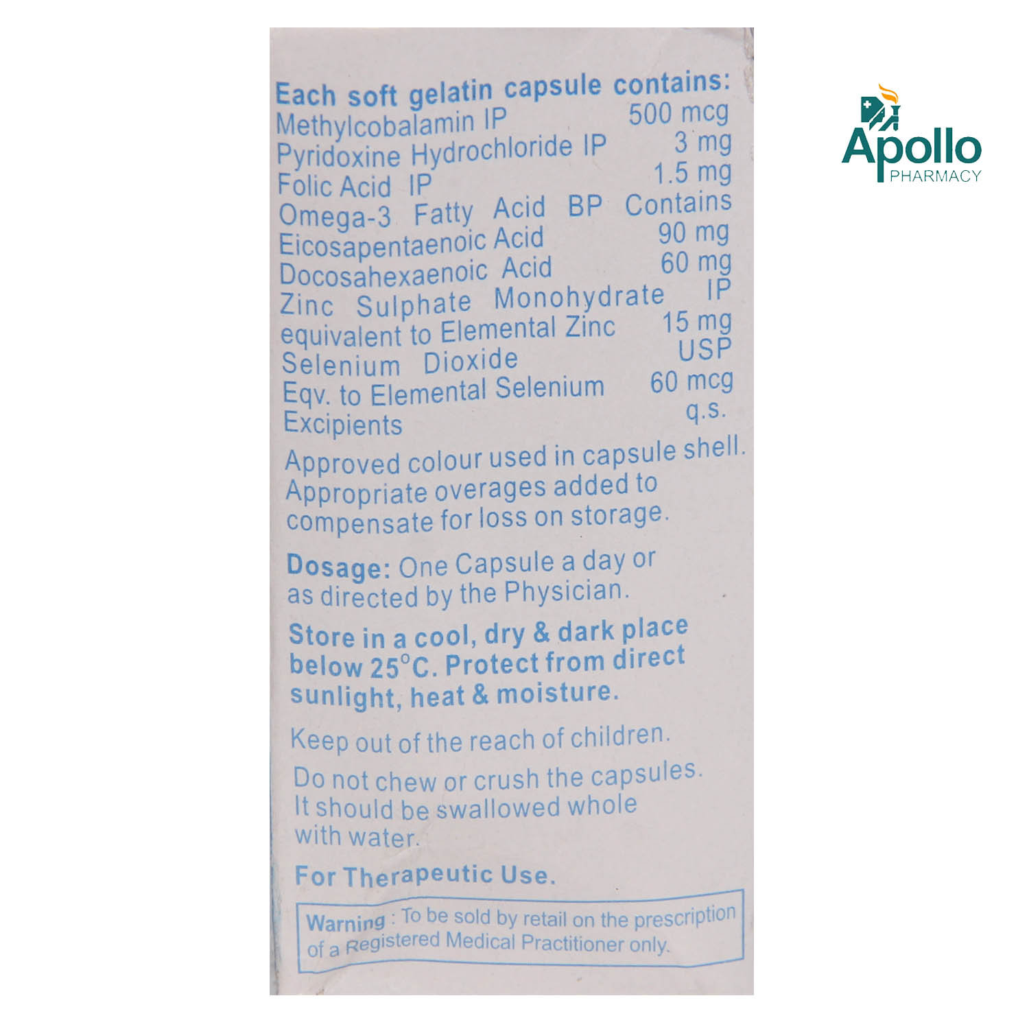 Omegachek Capsule 15's, Pack of 15 Omegachek Capsule 15's, Pack of 15