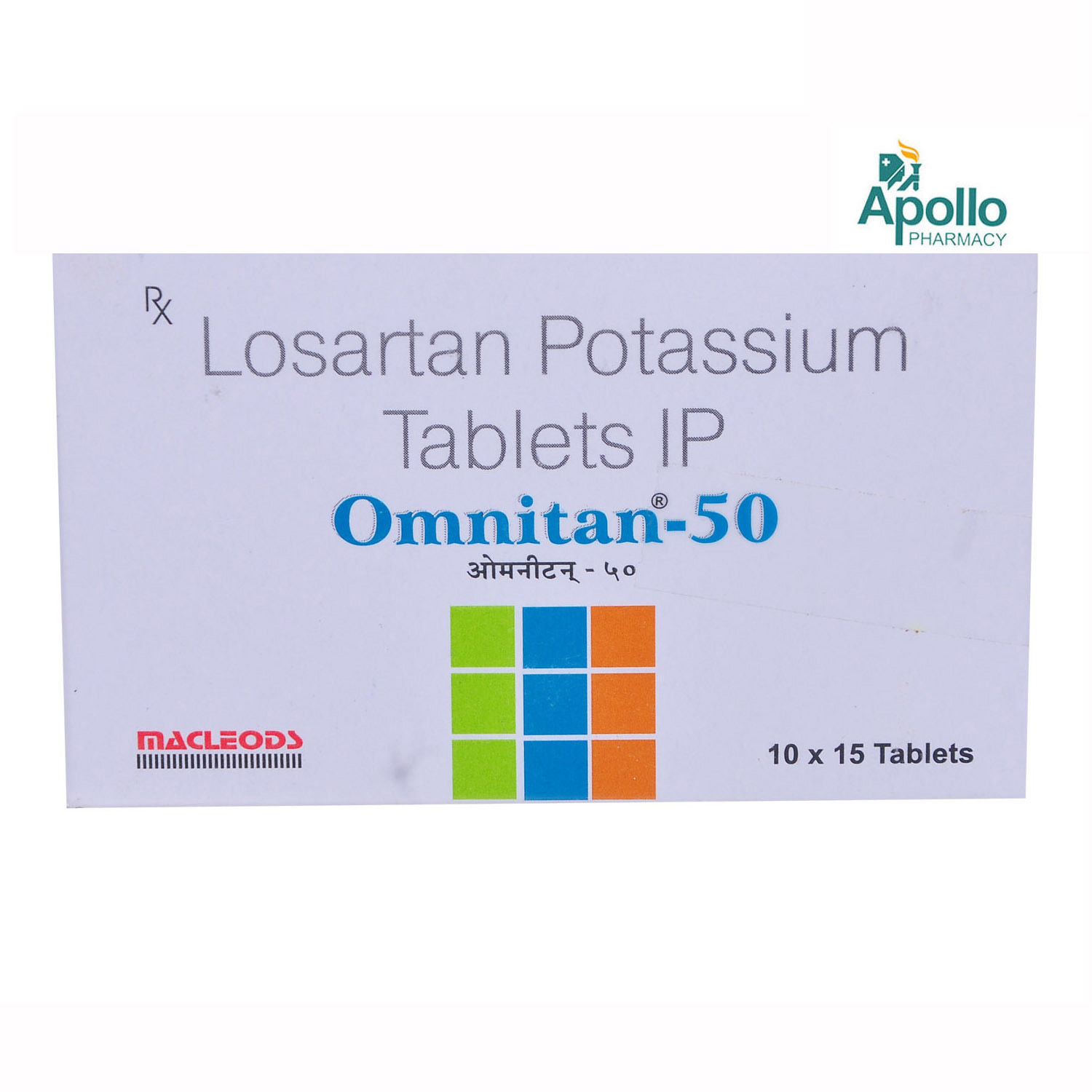 Buy Omnitan 50 Tablet 15's Online