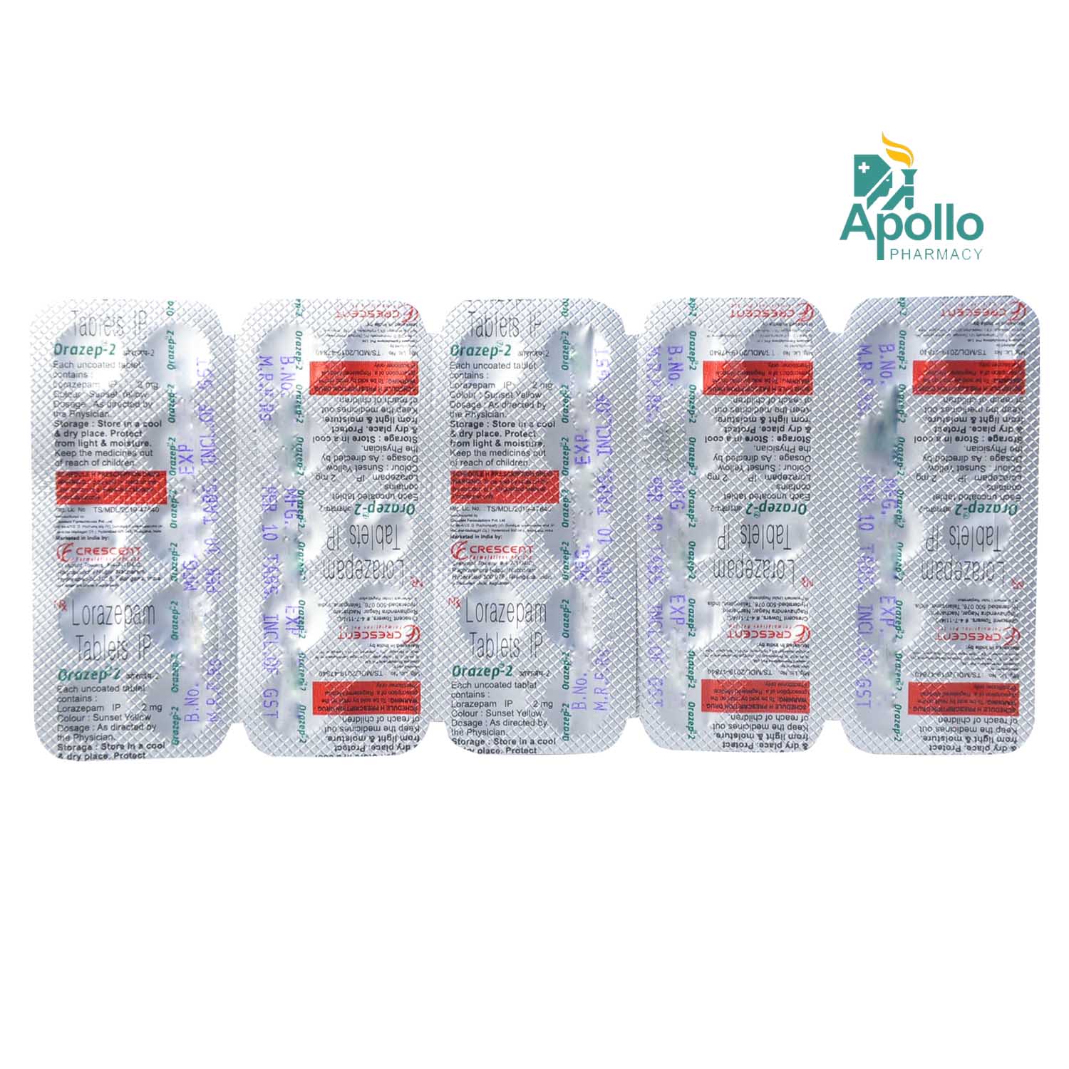 ORAZEP 2MG TABLET, Pack of 10 TABLETS ORAZEP 2MG TABLET, Pack of 10 TABLETS