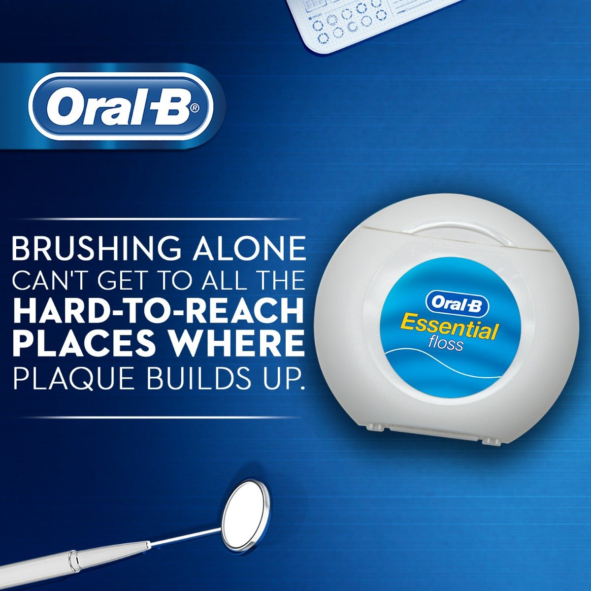 Oral-B Essential Mint Flavour Dental Floss, 50 m, Pack of 1 Oral-B Essential Mint Flavour Dental Floss, 50 m, Pack of 1