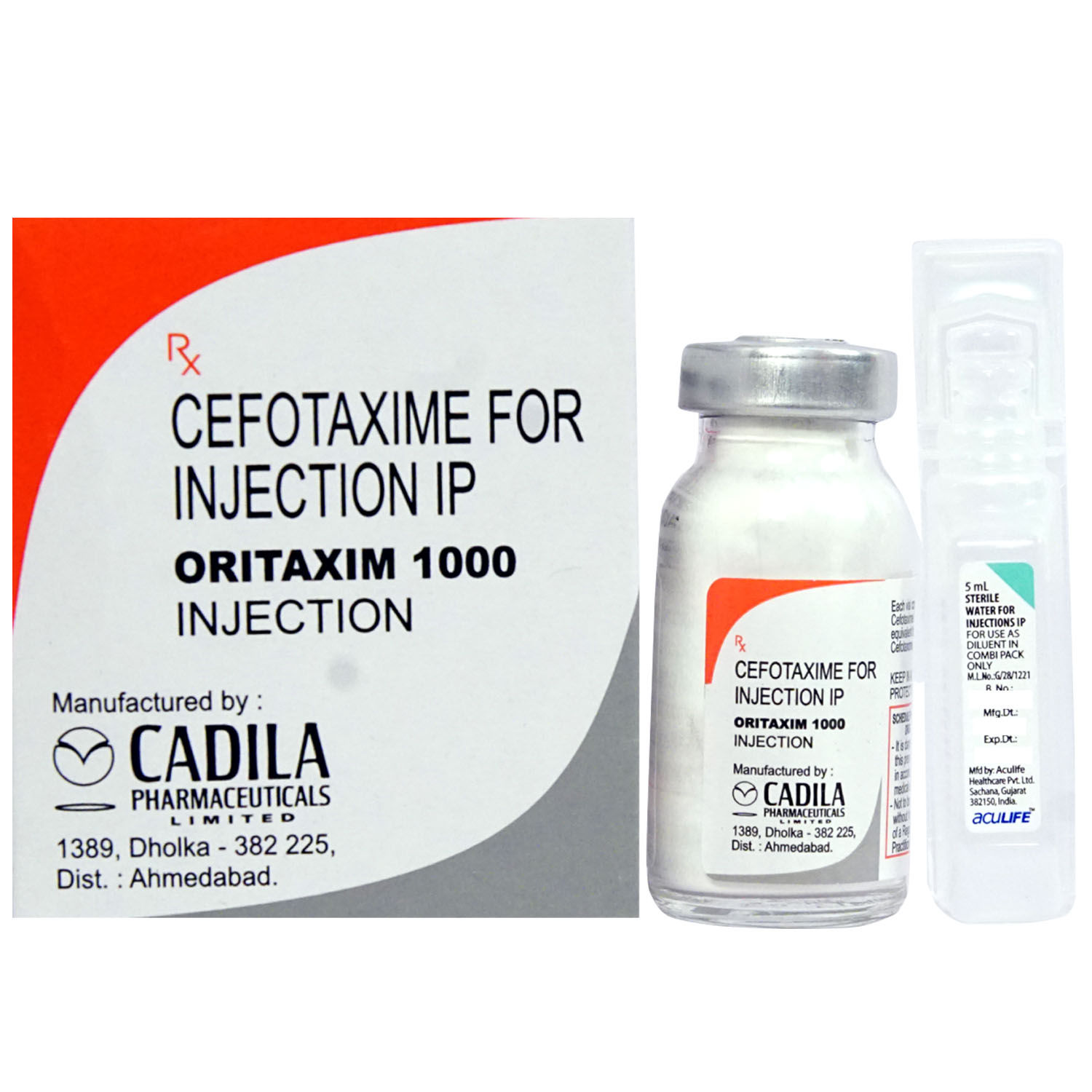 Buy ORITAXIM INJECTION VIAL DRY 1GM Online