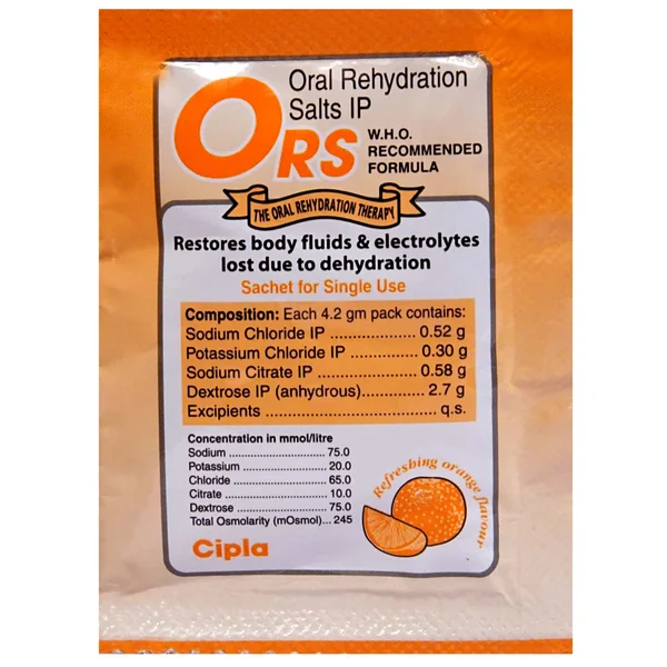 ORS Orange Flavour Sachet 4.2 gm, Pack of 1