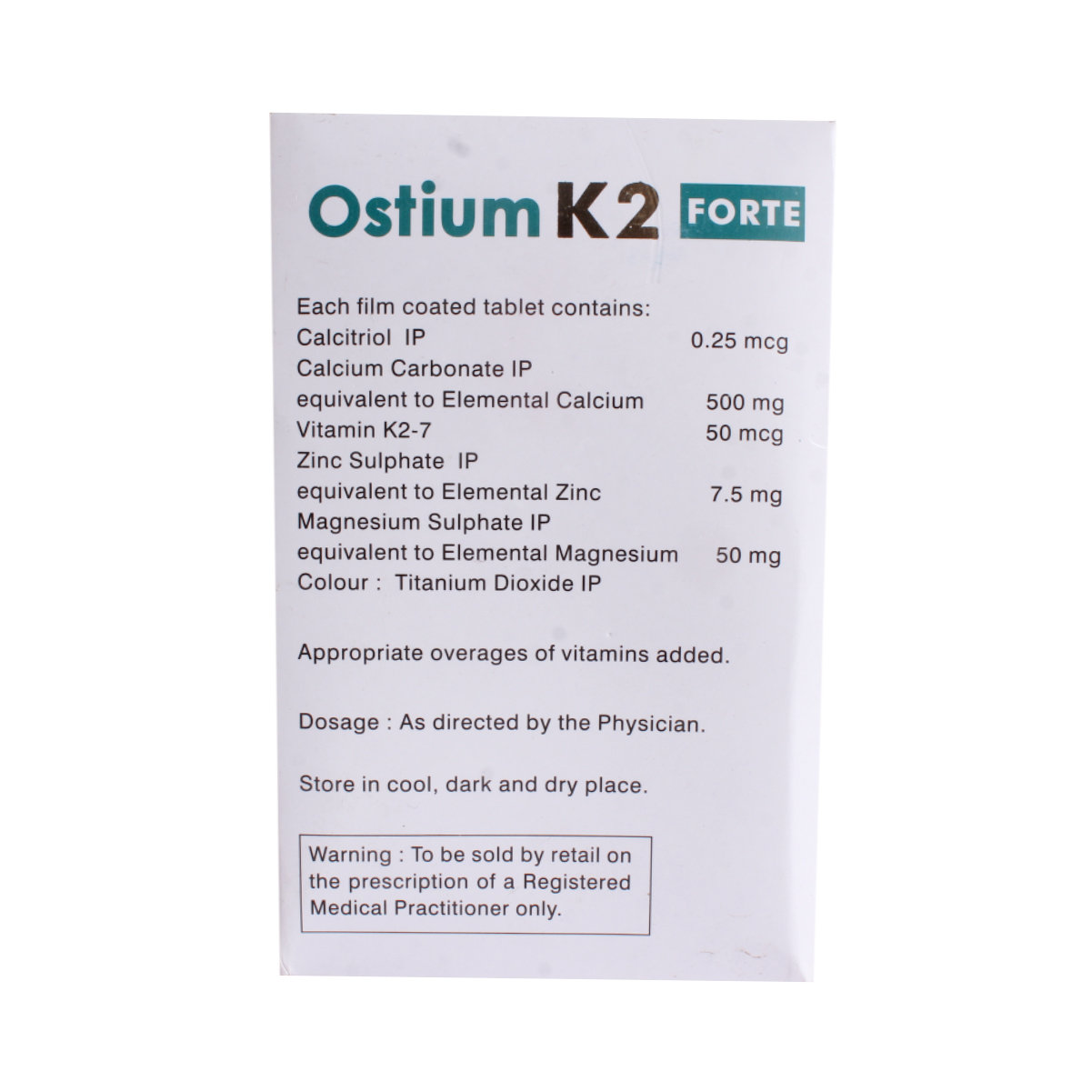 Ostium K2 Forte Tablet 15's, Pack of 15 TabletS Ostium K2 Forte Tablet 15's, Pack of 15 TabletS
