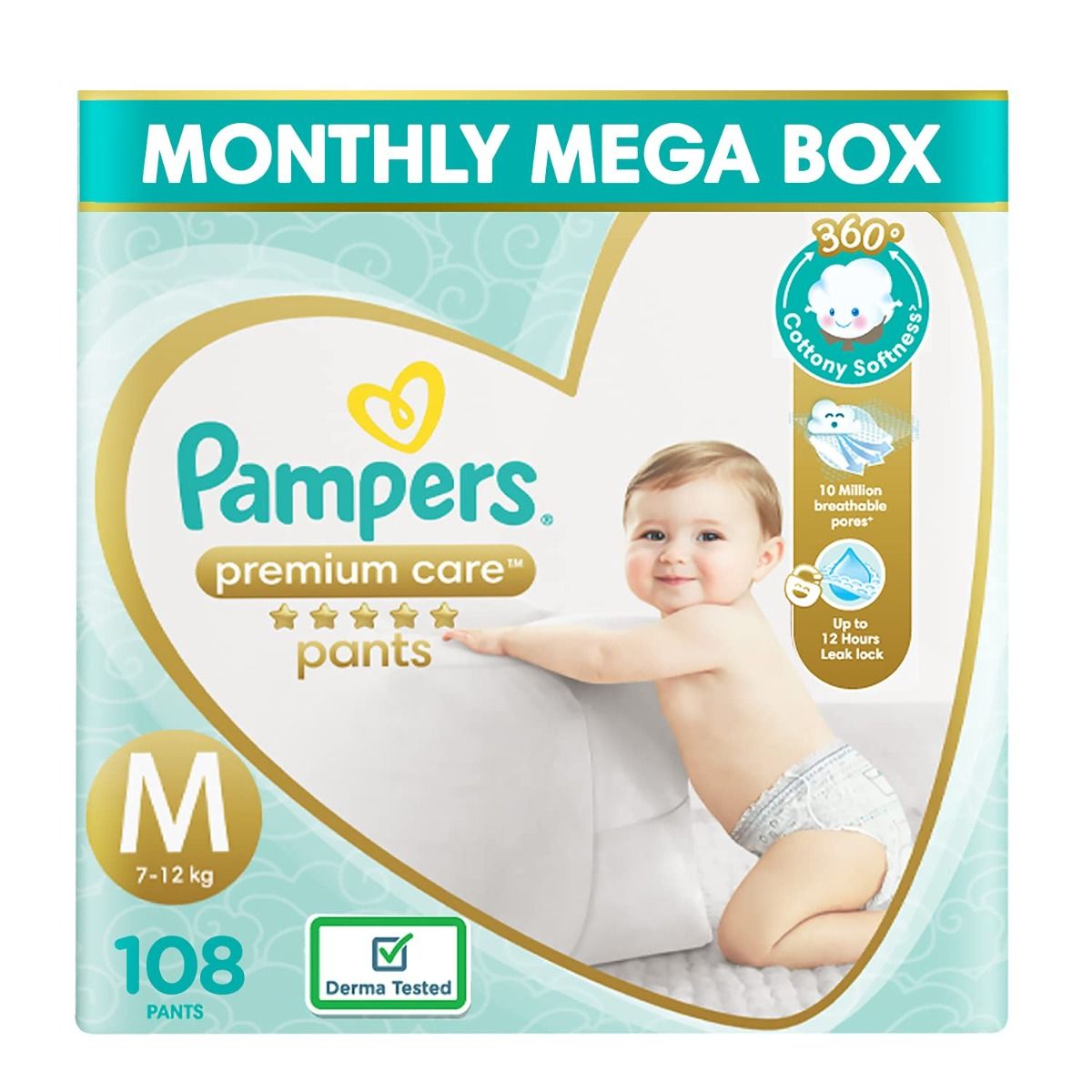 Buy Pampers Premium Care Diaper Pants Medium, 108 Count Online
