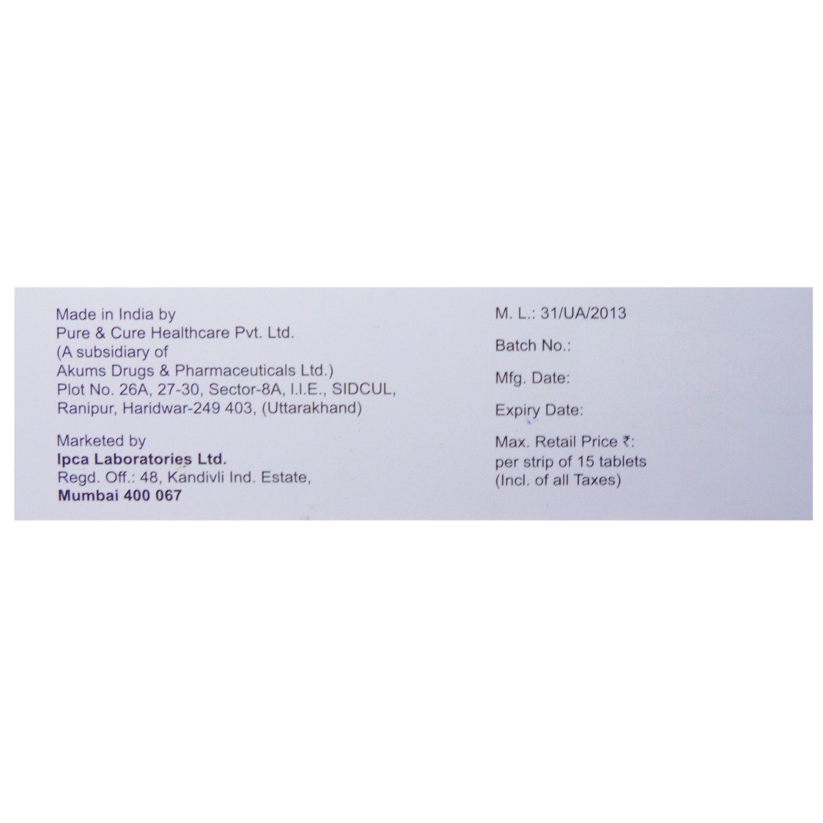 Pari CR Forte Tablet 15's, Pack of 15 TabletS Pari CR Forte Tablet 15's, Pack of 15 TabletS