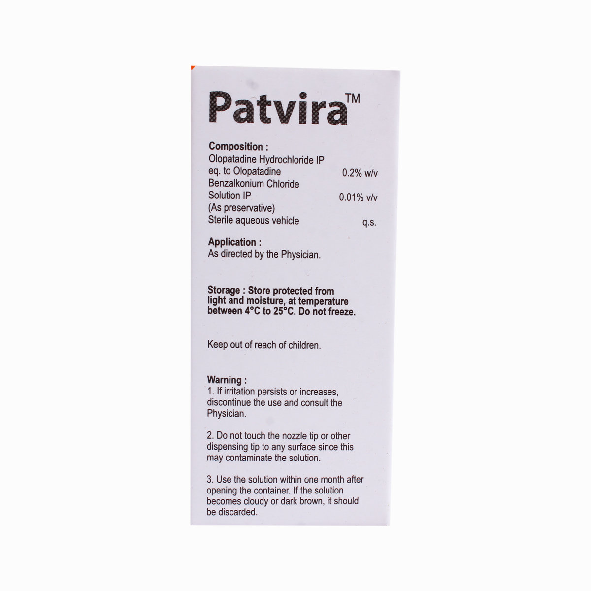 Patvira Eye Drops 2.5 ml, Pack of 1 Eye Drops Patvira Eye Drops 2.5 ml, Pack of 1 Eye Drops