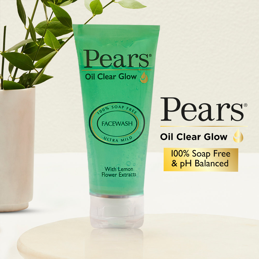 Pears Oil Clear Glow Face Wash 60 gm | With Lemon Flower Extract | Soap Free | For Normal To Oily Skin, Pack of 1 Pears Oil Clear Glow Face Wash 60 gm | With Lemon Flower Extract | Soap Free | For Normal To Oily Skin, Pack of 1
