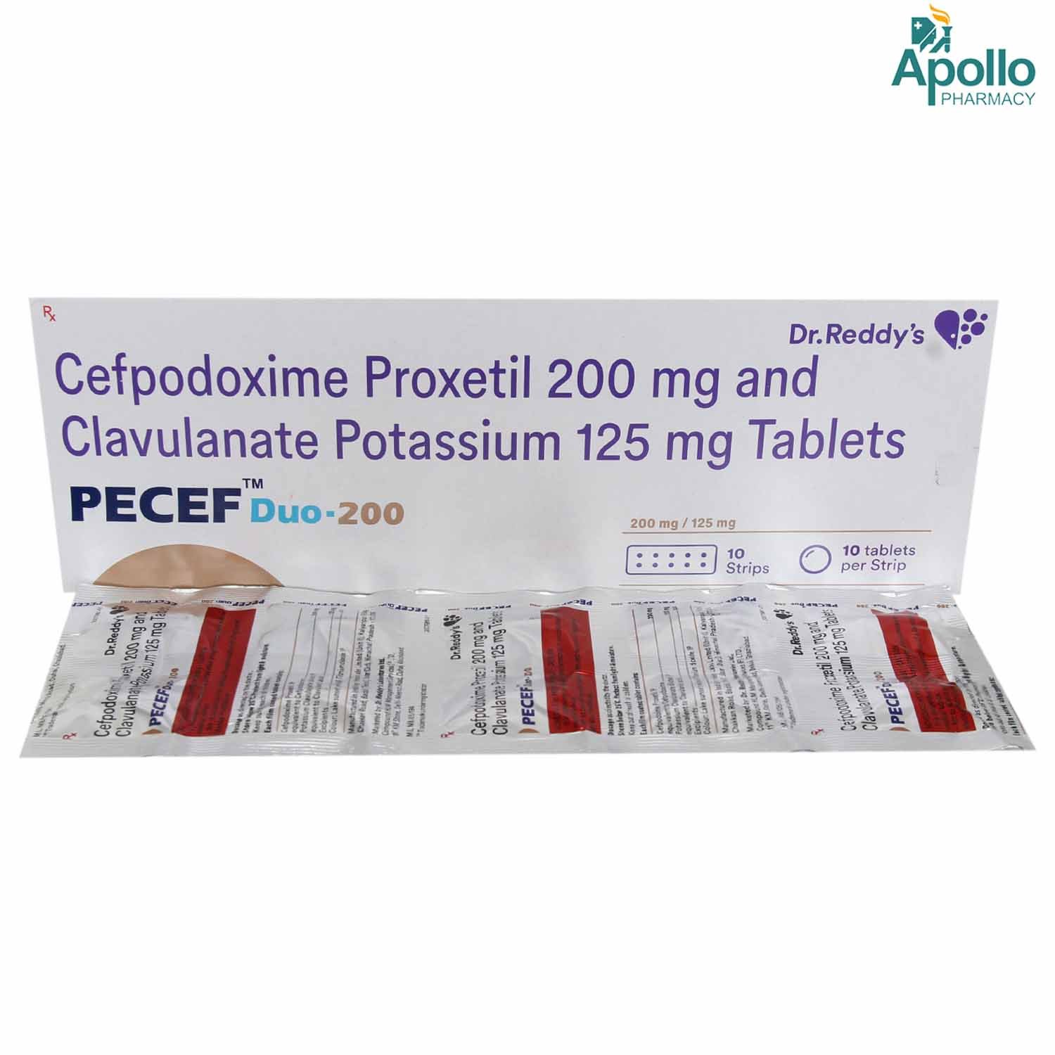 Pecef Duo-200 Tablet 10's, Pack of 10 TABLETS Pecef Duo-200 Tablet 10's, Pack of 10 TABLETS