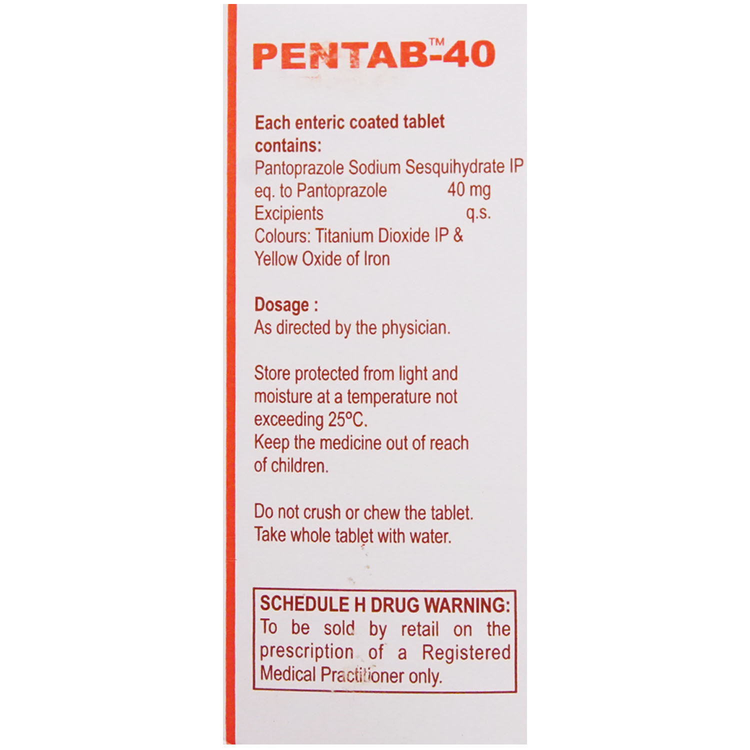 Pentab-40 Tablet 10's, Pack of 10 TABLETS Pentab-40 Tablet 10's, Pack of 10 TABLETS