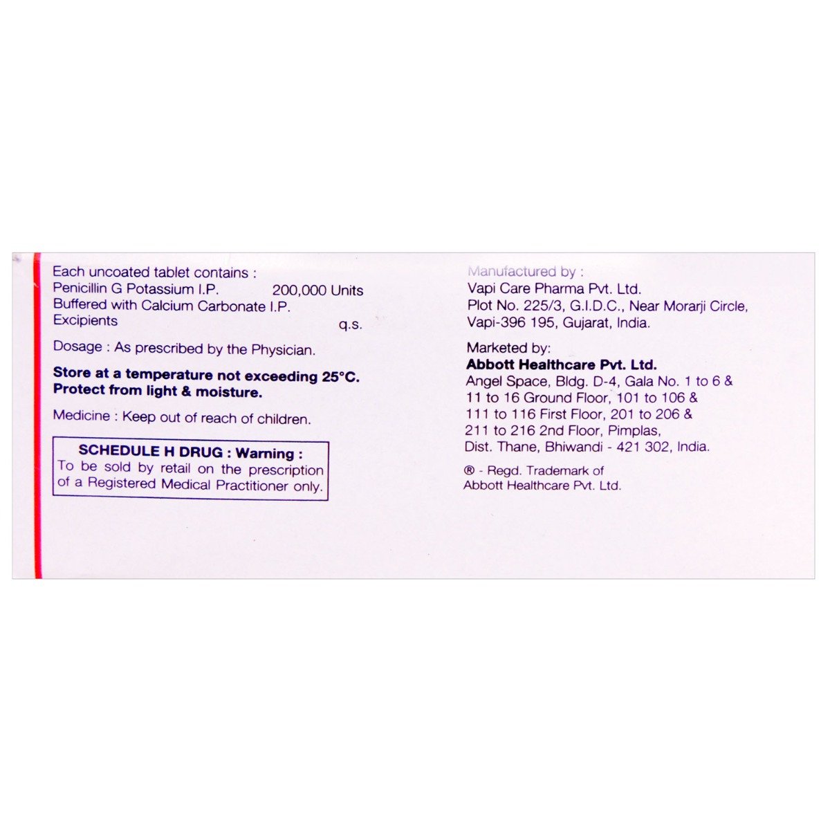 Pentids 200000IU Tablet 10's, Pack of 10 TABLETS Pentids 200000IU Tablet 10's, Pack of 10 TABLETS