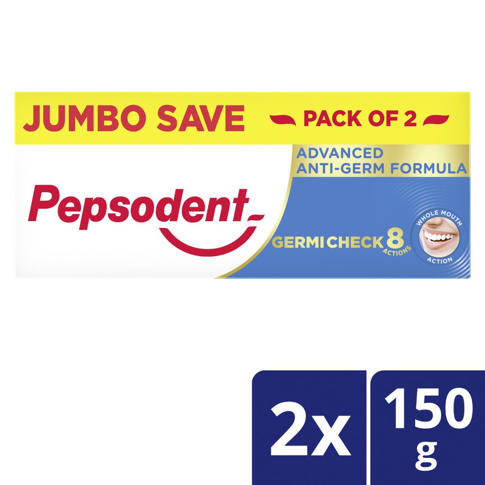 Pepsodent Germi Check 8 Actions Toothpaste, 300 gm (2x150 gm), Pack of 1 Pepsodent Germi Check 8 Actions Toothpaste, 300 gm (2x150 gm), Pack of 1