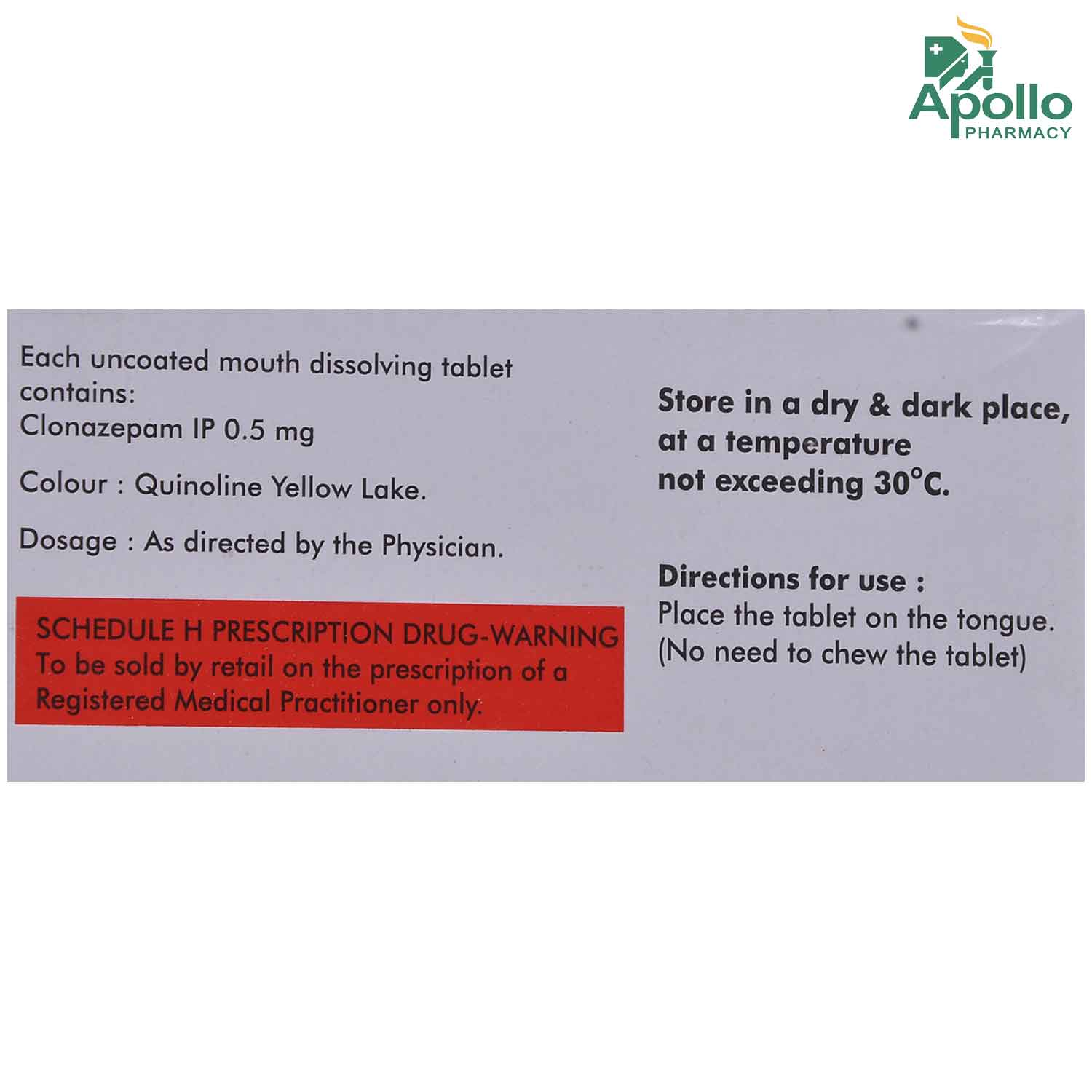 Petril MD 0.5 mg Tablet 10's, Pack of 10 TABLETS Petril MD 0.5 mg Tablet 10's, Pack of 10 TABLETS