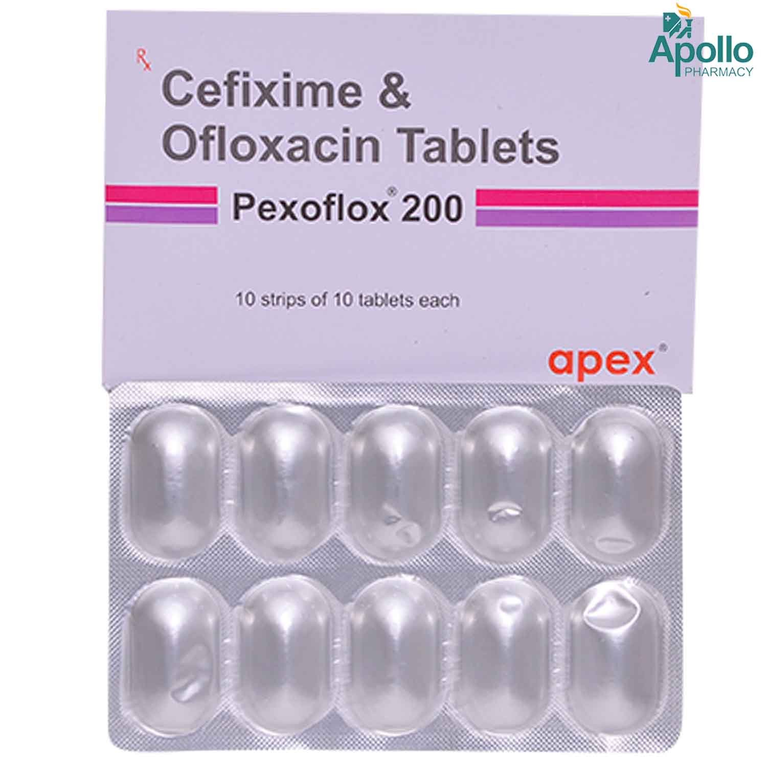 Pexoflox 200 Tablet 10's, Pack of 10 TabletS Pexoflox 200 Tablet 10's, Pack of 10 TabletS