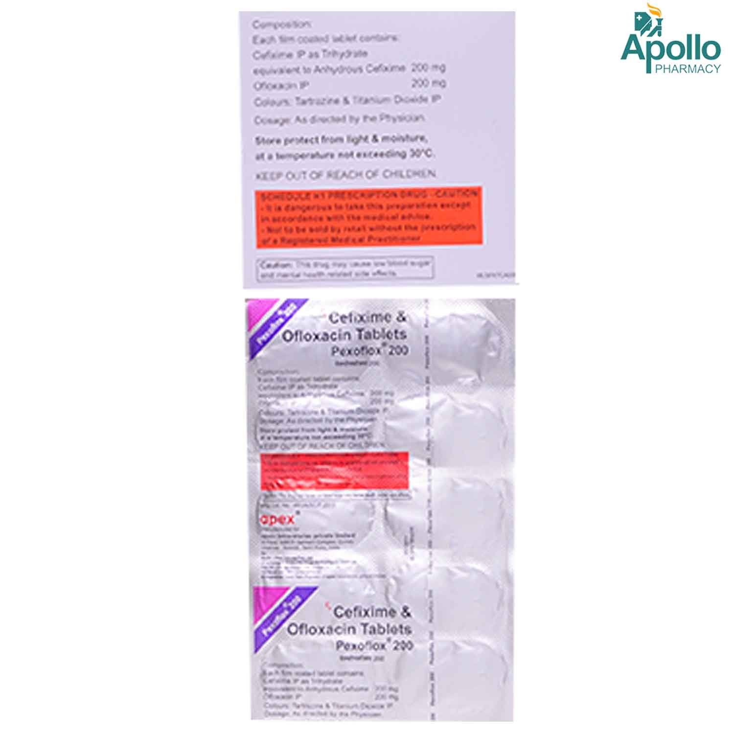 Pexoflox 200 Tablet 10's, Pack of 10 TabletS Pexoflox 200 Tablet 10's, Pack of 10 TabletS