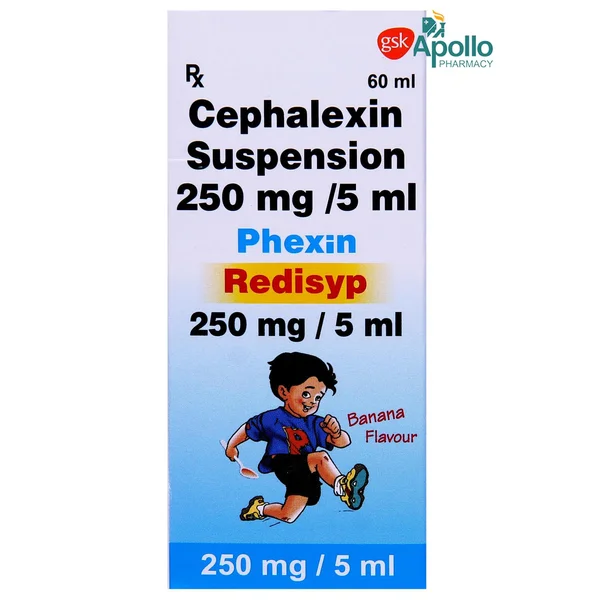 Phexin 250 mg Banana Flavour RediSyrup 60 ml, Pack of 1 Syrup