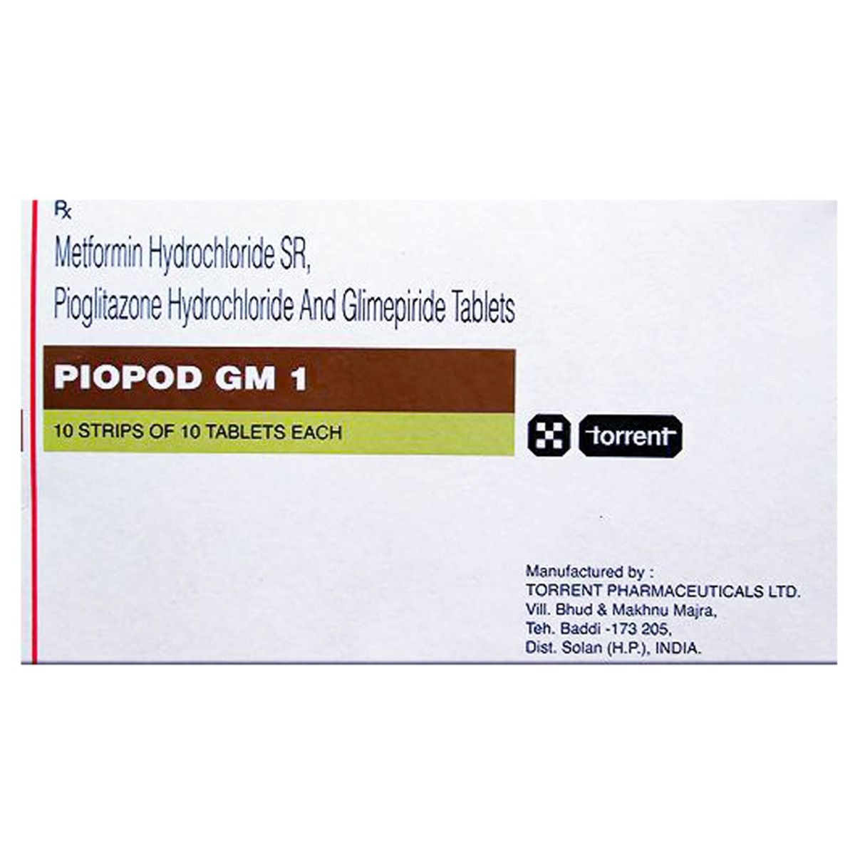 Buy Piopod GM 1 Tablet 10's Online